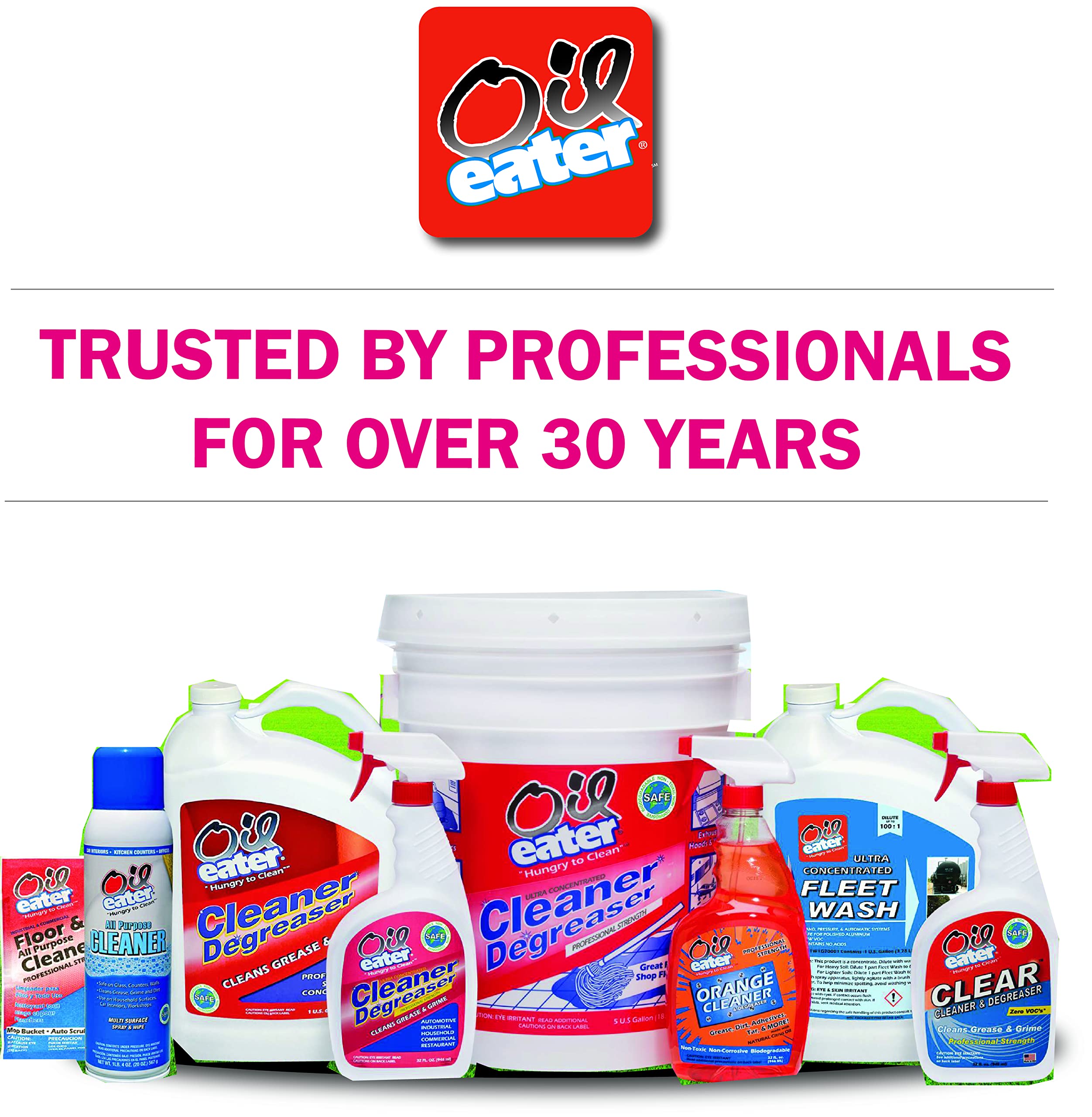 Oil Eater Original 32 oz Cleaner & Degreaser - Powerful Formula Dissolves Grease, Oil & Tough Stains (2-Pack) - Ideal for Garage, Kitchen & Industrial Cleaning