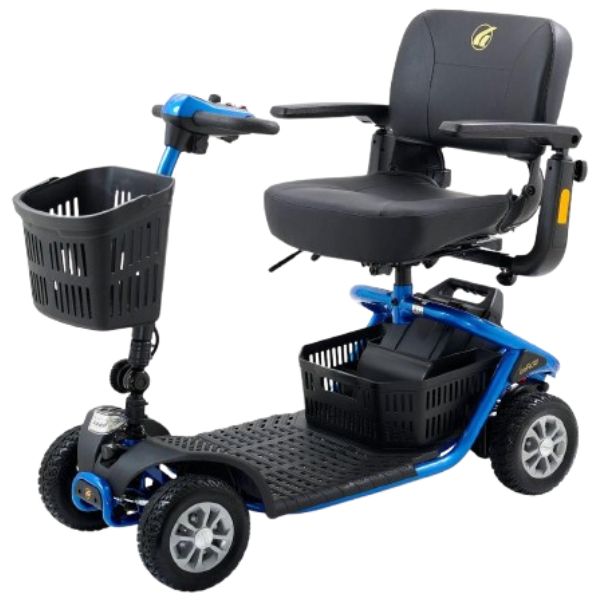 Golden Technologies LiteRider 4 Wheel Mobility Scooter GL141 - Lightweight Foldable Electric Scooter for Adults & Seniors - Indoor & Outdoor Use for Shopping, Travel, and Daily Mobility