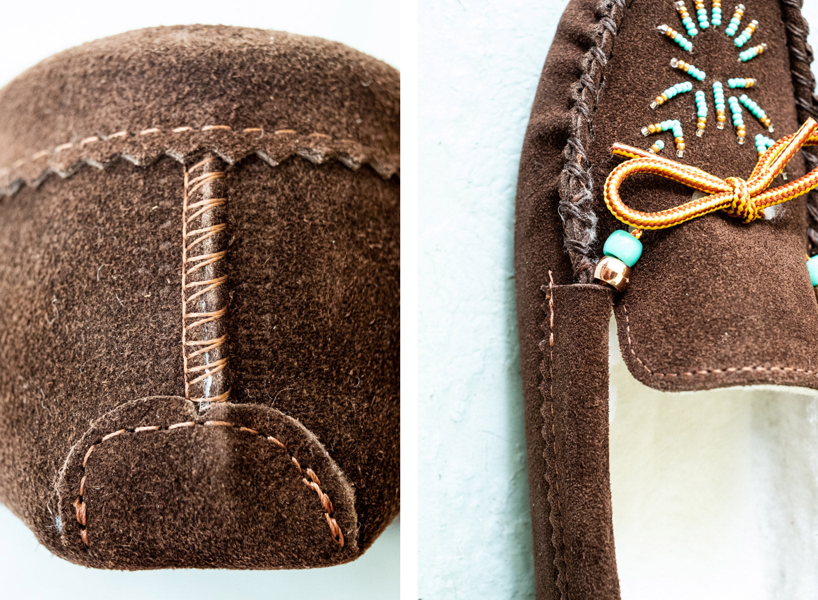 Women's Soft Sole Beaded Fleece Lined Suede Moccasins - Cozy Indoor/Outdoor House Slippers for Winter Comfort & Warmth | Perfect for Home, Lounge, and Cold Weather Wear