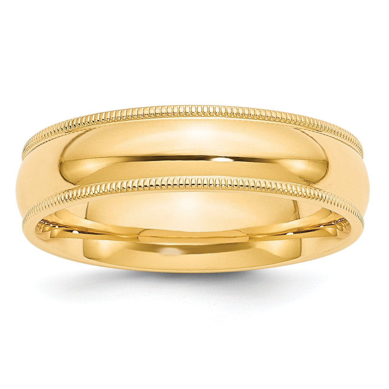 10K Solid Yellow Gold 6mm Milgrain Comfort Wedding Band Ring for Men & Women - Perfect for Engagement, Anniversary, and Everyday Wear