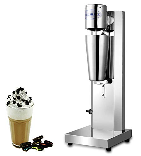 CGOLDENWALL Commercial Milkshake Maker - Stainless Steel Drink Mixer for Milk Foam, Tea & Smoothies - Perfect for Tea Shops, Coffee Bars & Dessert Stores - Heavy Duty Single Spindle Blender for Frozen Drinks & Snowstorm Beverages