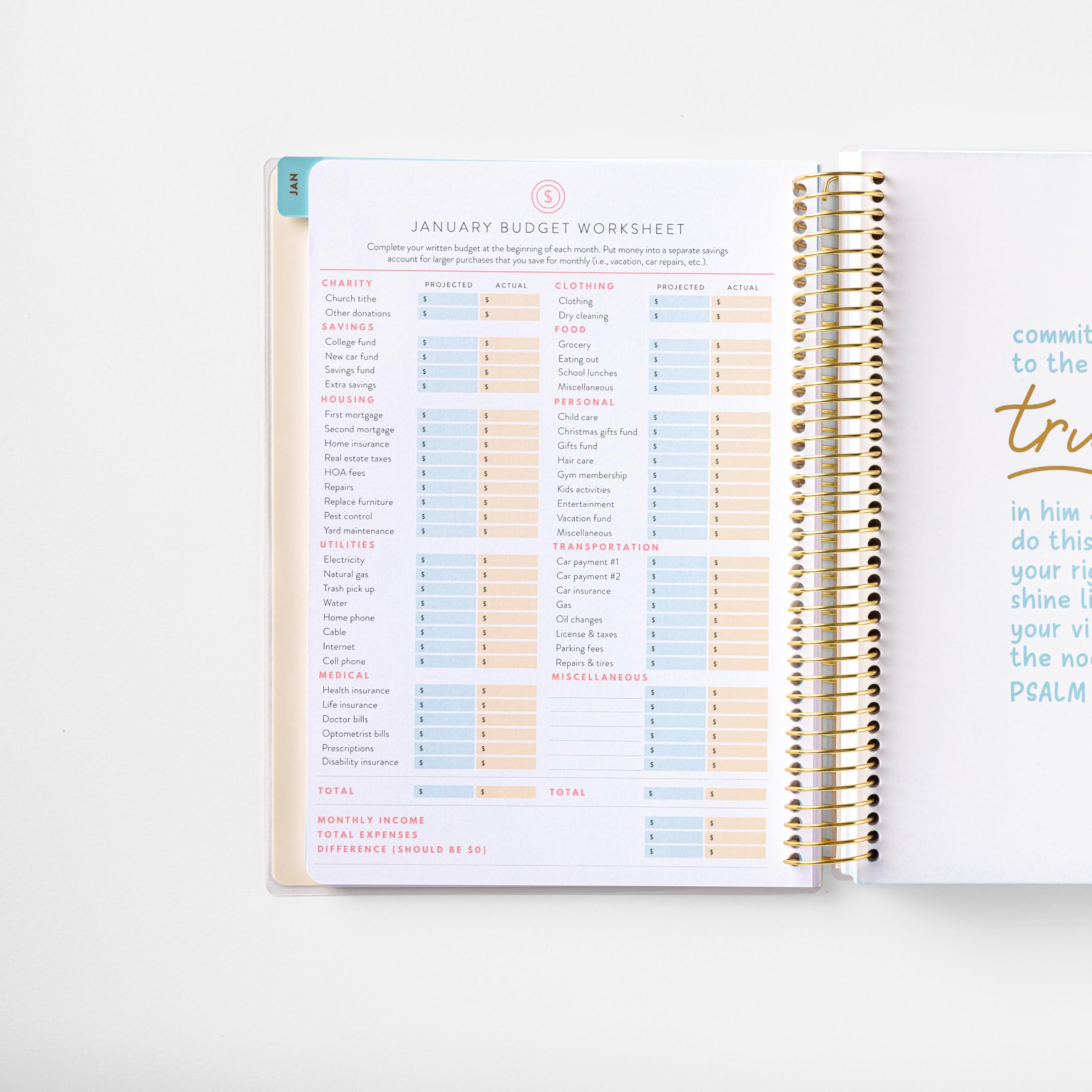 2025 Home Planner with Stickers - Daily Checklist, Monthly Budget & Calendar Layout - Vacation Planner for Work from Home - Coil Bound & Poly Laminated Cover - Perfect for Remote Work, Budgeting & Travel Planning