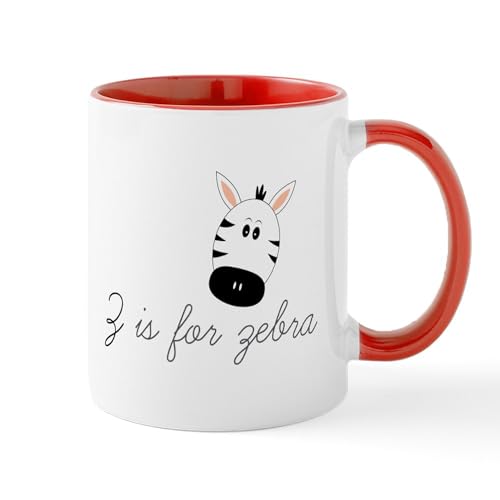White/Red Inside - Z Is For Zebra Mugs