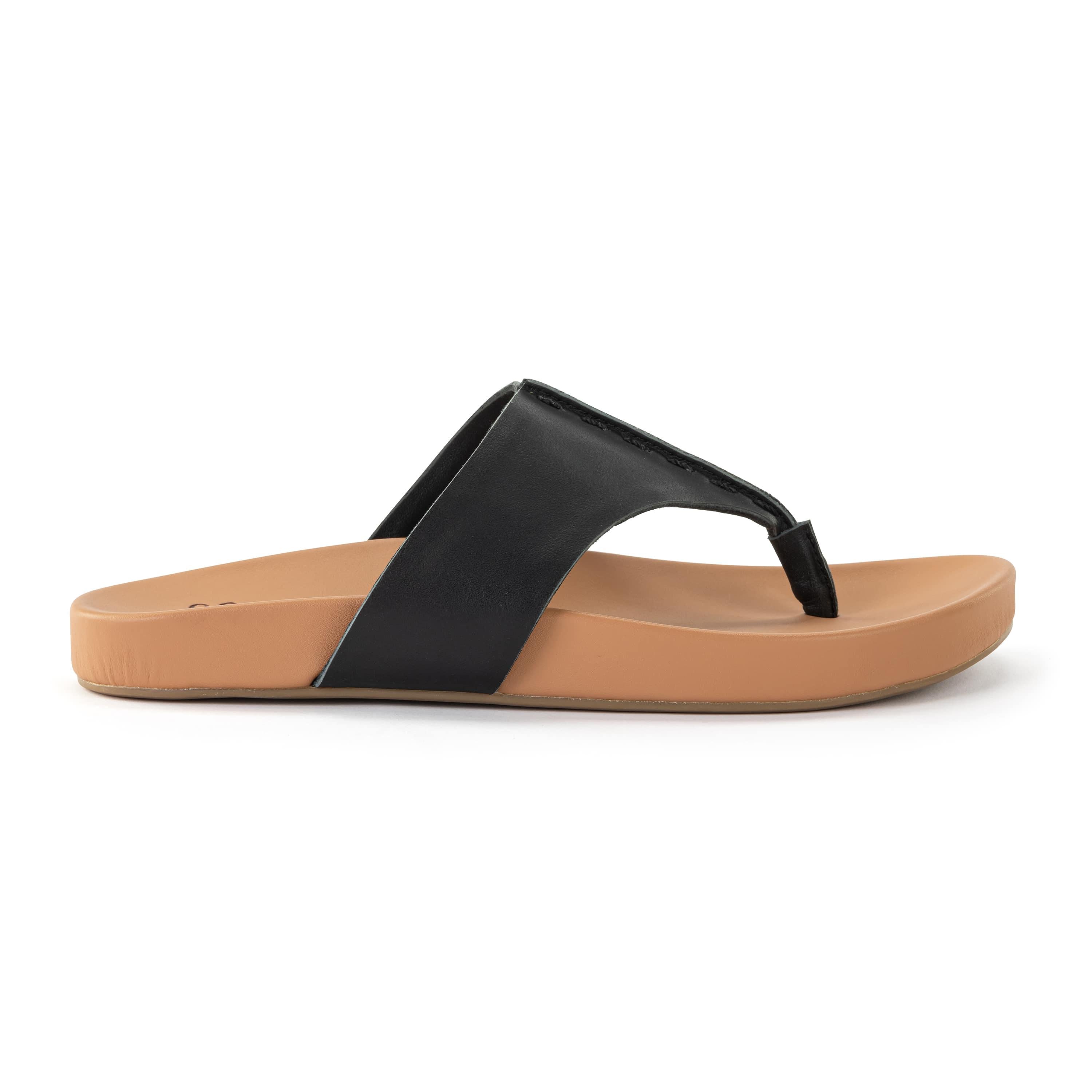 Everly Sandal - Genuine Leather Women's Sandals in Black | Comfortable & Stylish for Summer, Beach, and Casual Outings