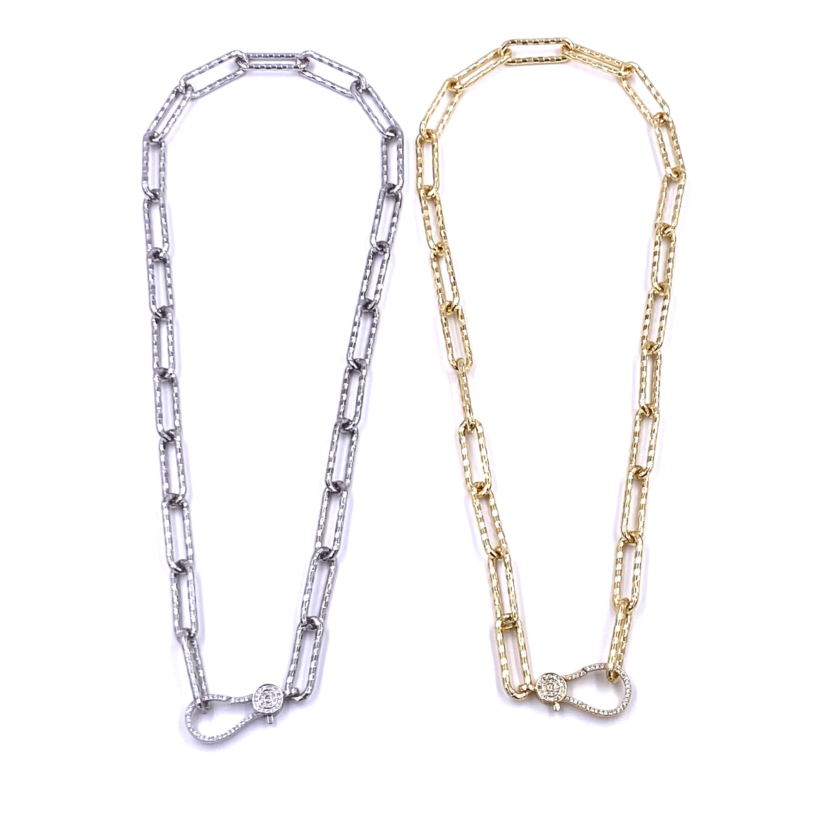 Ashley Gold Faceted CZ Lobster Clasp Necklace - Elegant Cubic Zirconia Jewelry for Women, Perfect for Parties, Weddings & Special Occasions