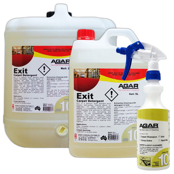 Agar Exit Concentrate Carpet Cleaner & Shampoo | Powerful Stain Remover for Deep Cleaning Carpets & Upholstery | Ideal for Home, Office, and Pet Areas