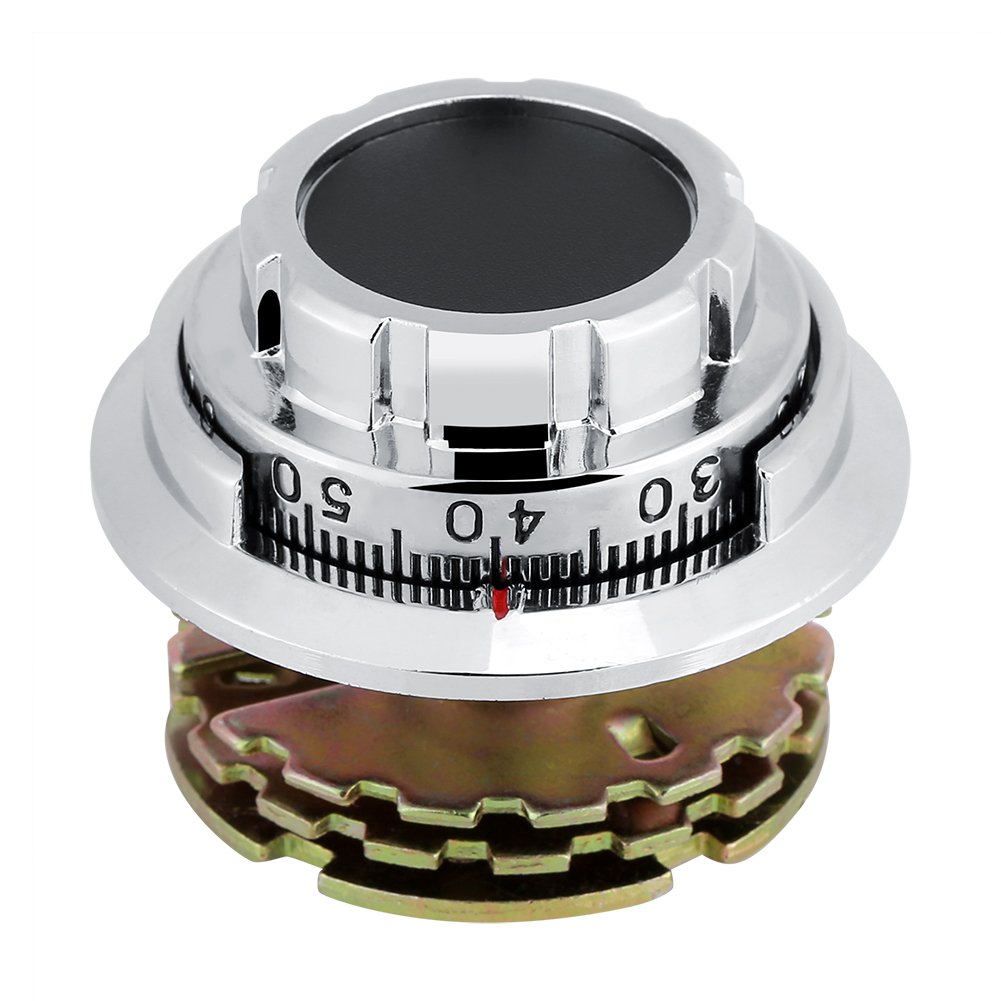 3-Disc Combination Coded Cutaway Cabinet Lock with Dial - Heavy Duty Metal Security Lock for Jewelry Cases, Safes & Document Cabinets - Perfect for Home, Office & Commercial Storage Protection