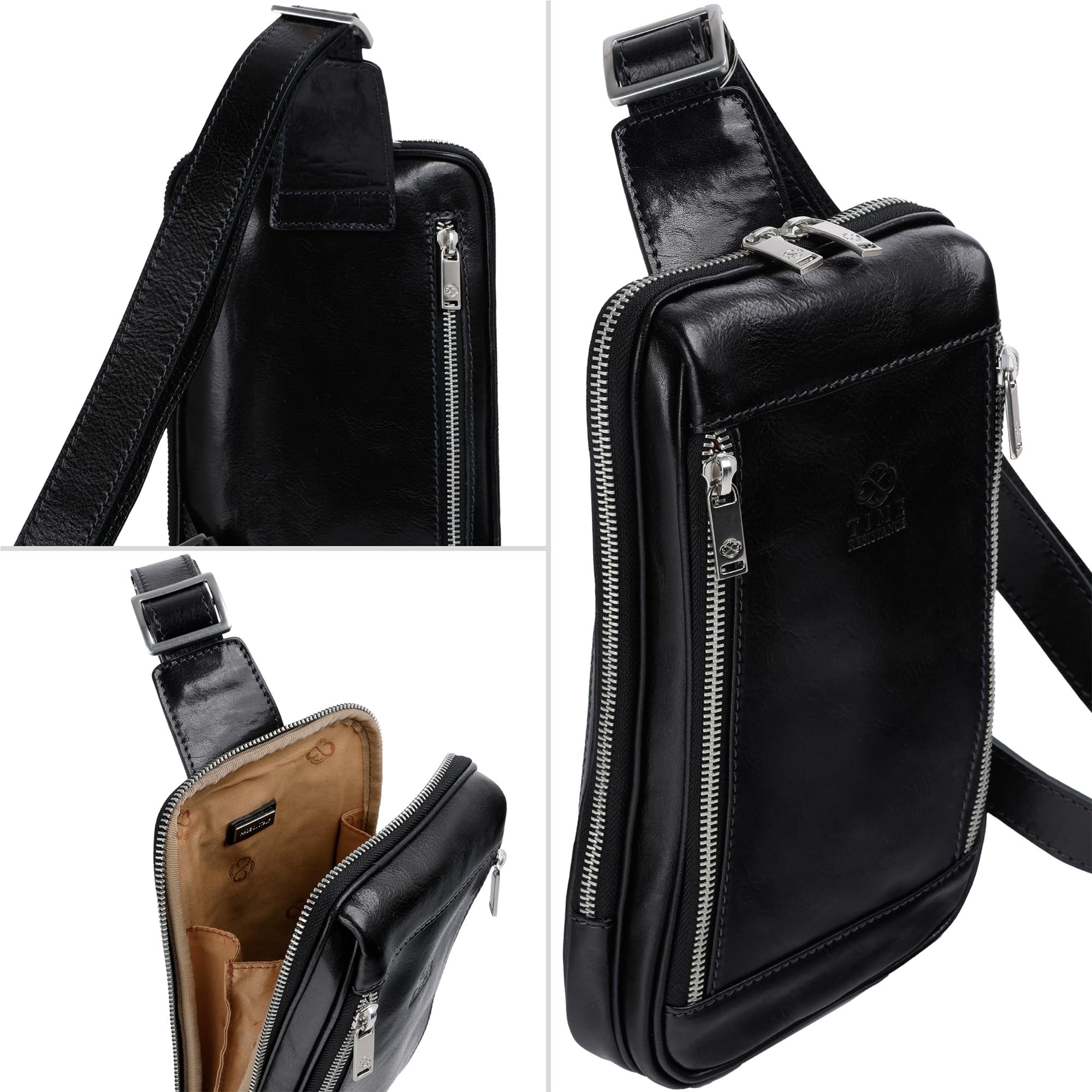 Premium Genuine Leather Crossbody Bag for Men & Women - Stylish Brown Sling Messenger Shoulder Bag - Handmade Durable Fashion Backpack - Perfect for Travel, Work & Daily Use
