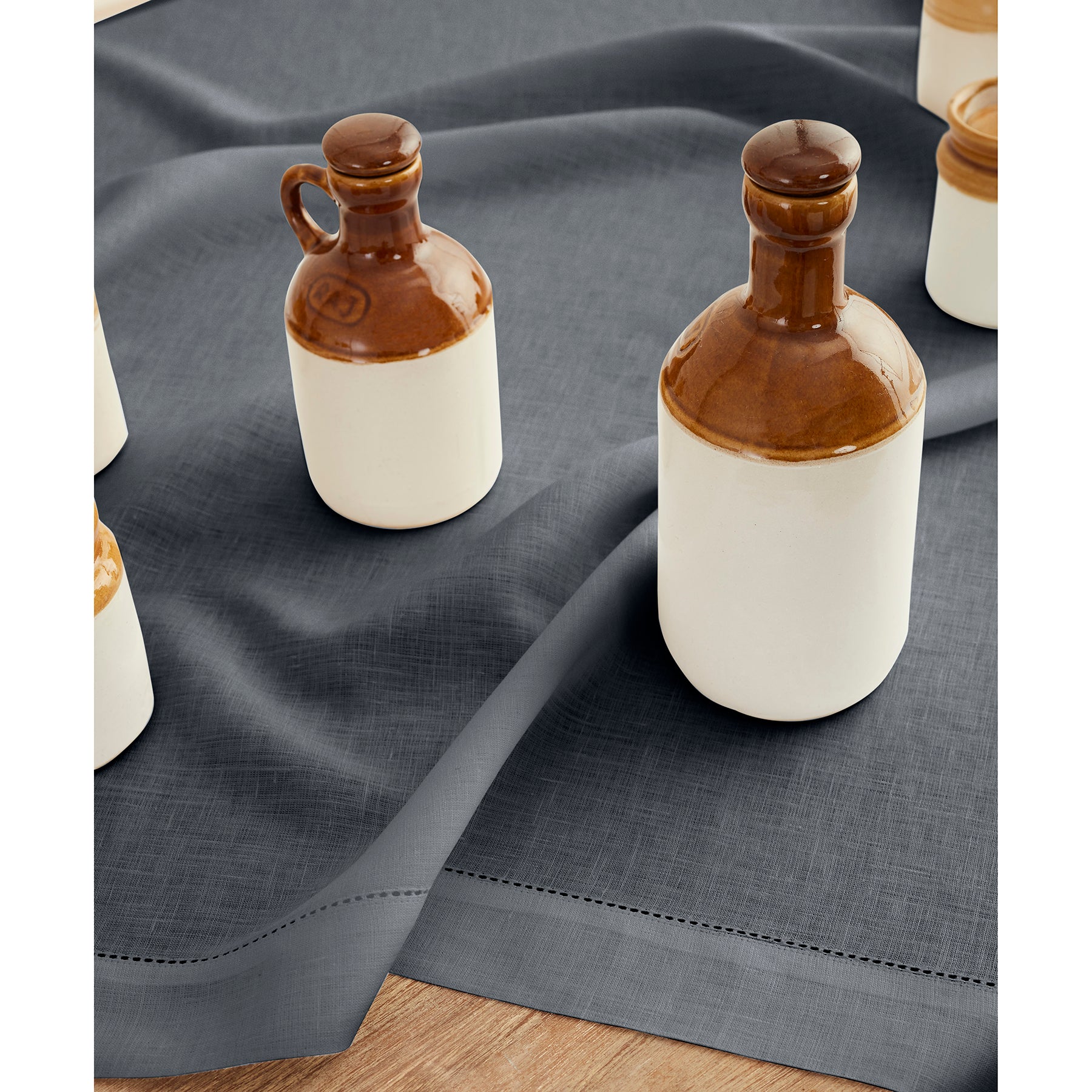 Classic Hemstitch Table Throw - Elegant Linen Table Runner for Dining Room Decor, Wedding & Holiday Table Settings