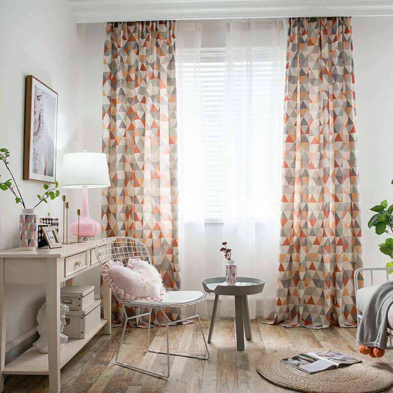 Astor Rideaux Warm Geometric Print Design Curtains - Thermal Insulated Window Drapes for Living Room & Bedroom - Cozy Home Decor for Winter