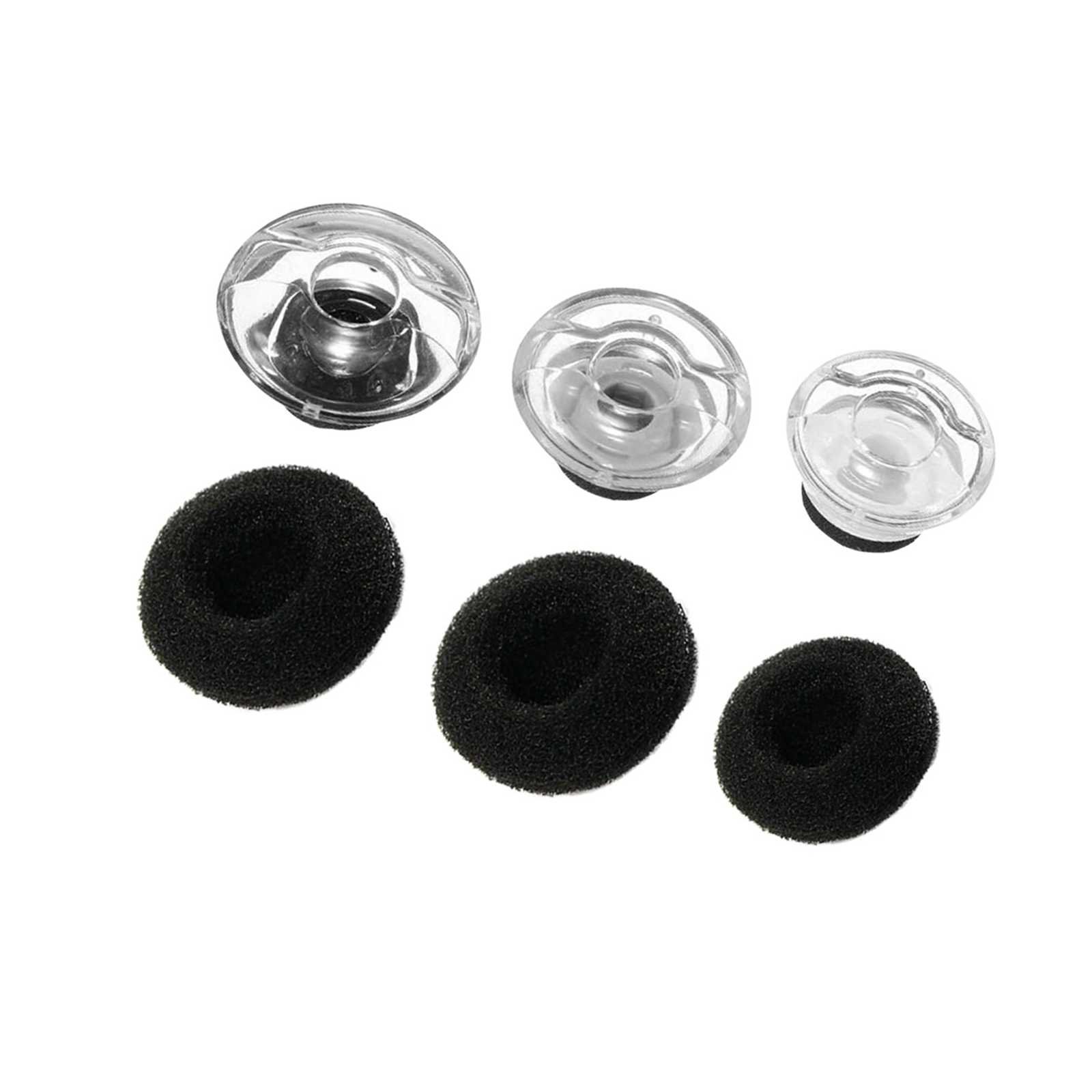 Replacement Earbuds for Plantronics Voyager Legend HD Pro/Pro+ UC Headset - Silicone & Plastic Ear Tips Set with Foam Covers (S/M/L Sizes, 3-Piece Kit) - Perfect for Office Calls, Gaming, and Long Work Sessions