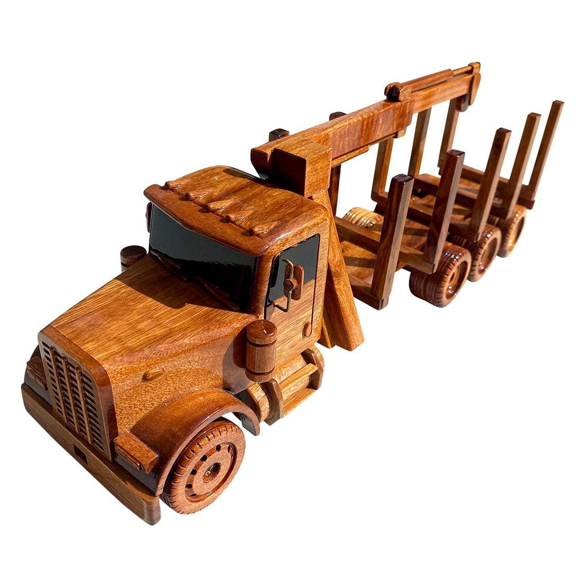 Premium Mahogany Wood Desktop Aircraft Model - Handcrafted Log Carrier Combo for Aviation Enthusiasts | Perfect for Office Decor, Home Display & Gift Giving
