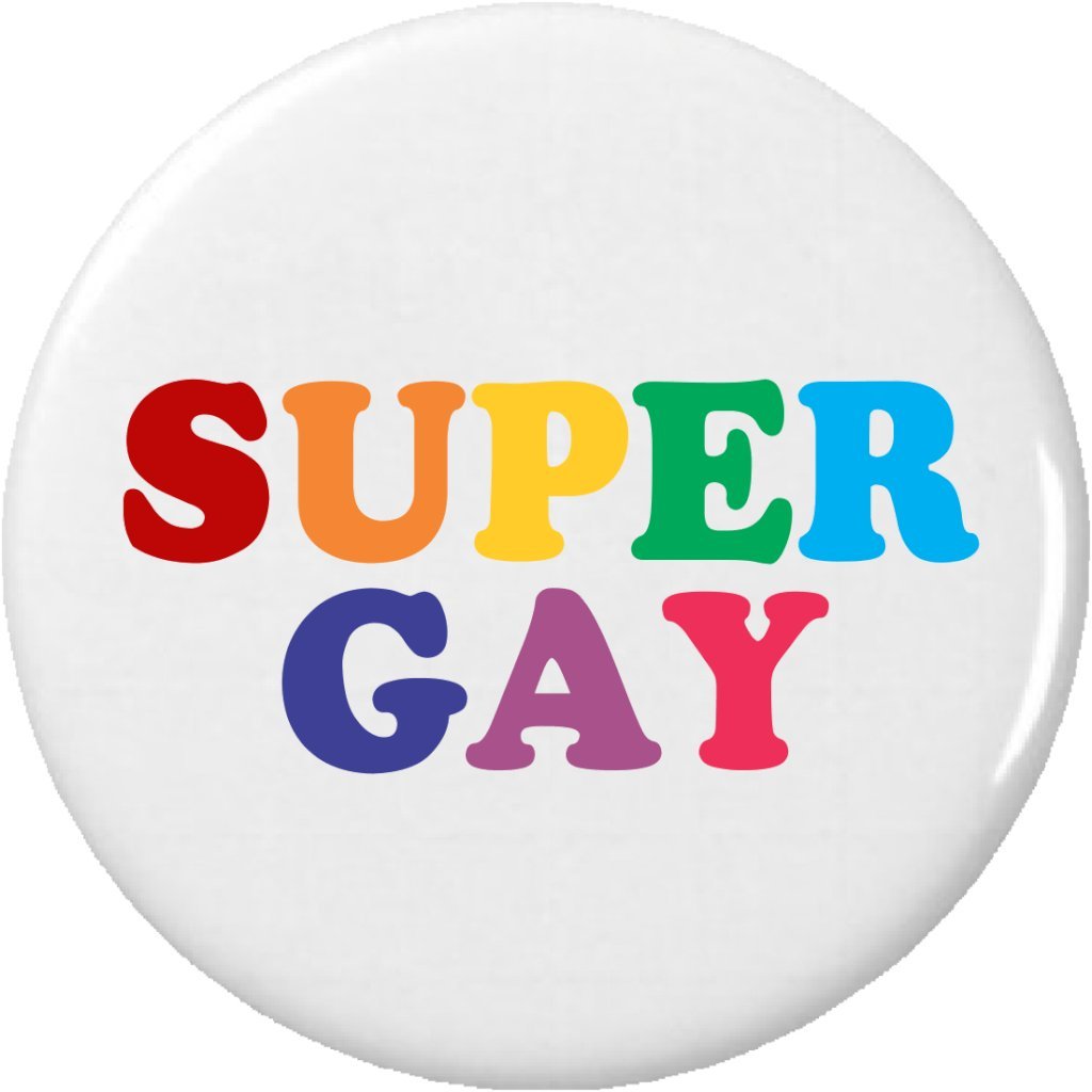 Rainbow Colorful Pinback Button - LGBTQ+ Pride Accessory for Backpacks, Jackets & Hats - Super Gay Enamel Pin Badge for Pride Month, Parades & Everyday Wear