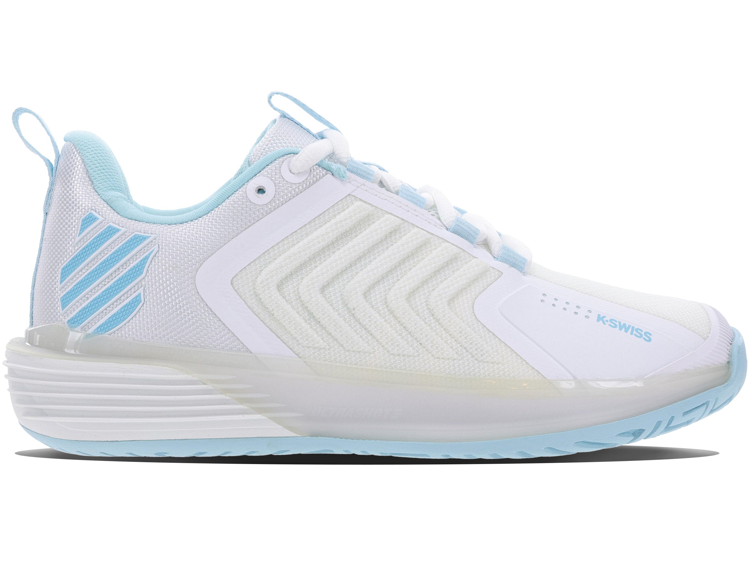 ULTRASHOT 3 Basketball - Size 175 (96988) | White/Blue Glow Outdoor & Indoor Basketball | Perfect for Night Games, Training, and Competitive Play