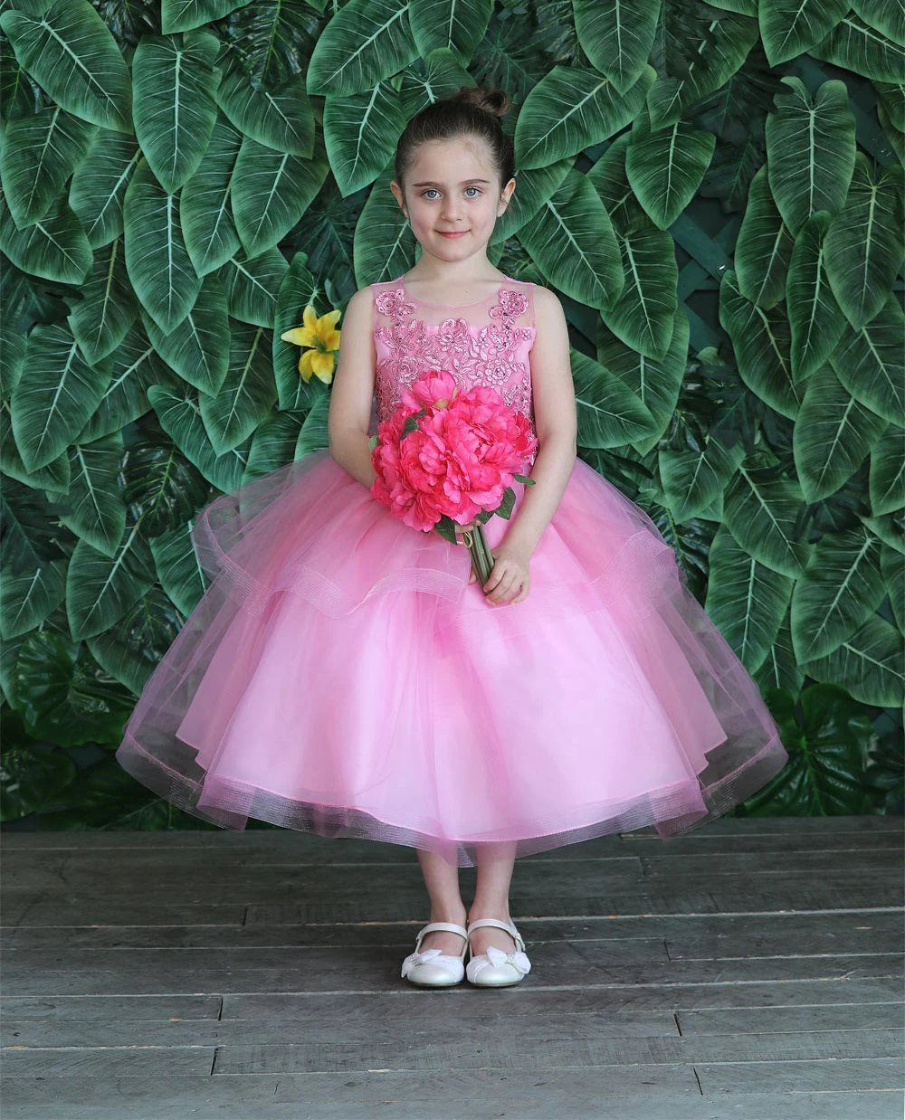 Elegant Party & Flower Girl Dress (D 792) - Perfect for Weddings, Birthday Parties & Special Occasions