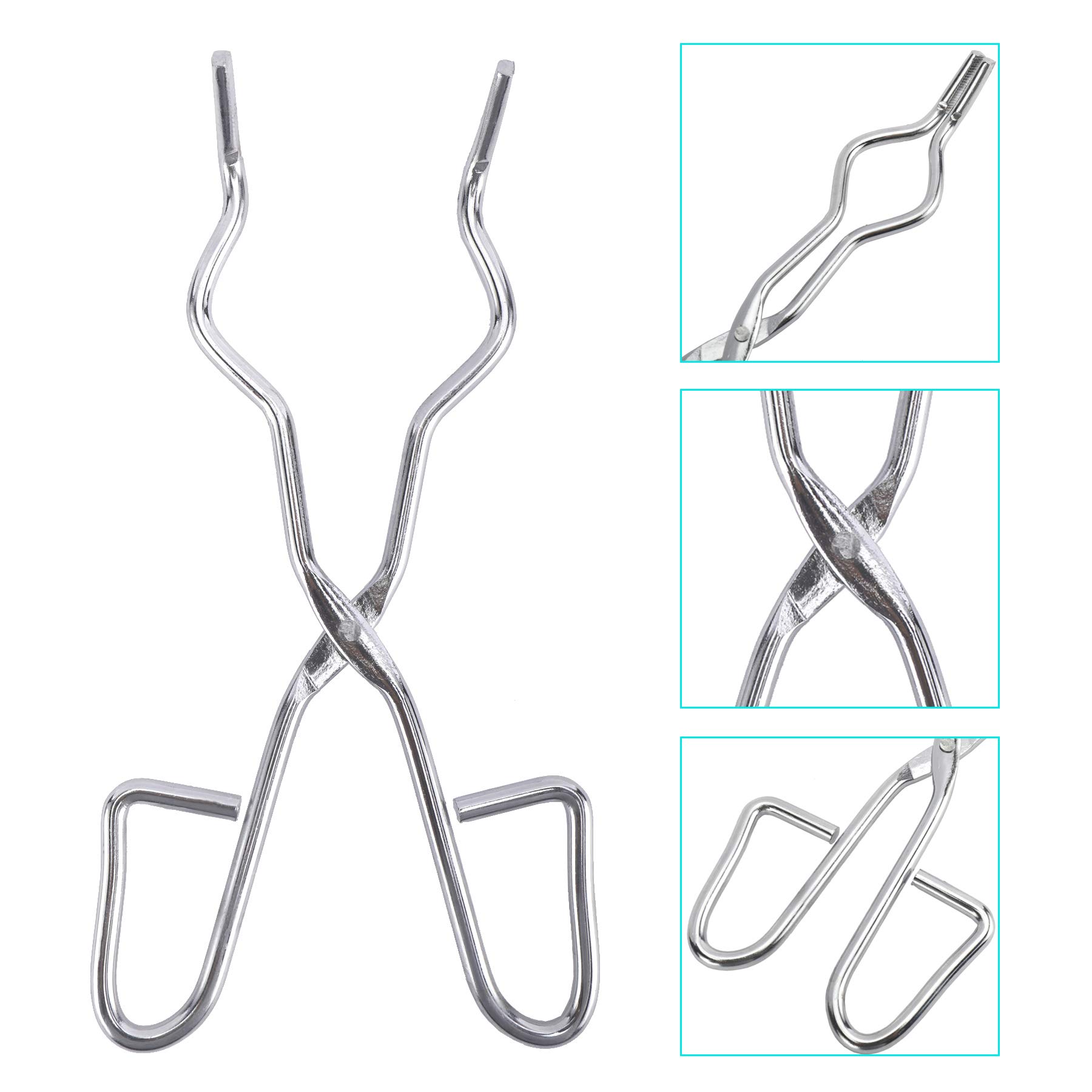 Premium Scientific Labware Starter Kit - Crucible, Beaker Tongs, Lab Spatula, Scoop Spoon, Test Tube Clamps & Sterilizer Forceps for Chemistry Experiments & School Science Labs