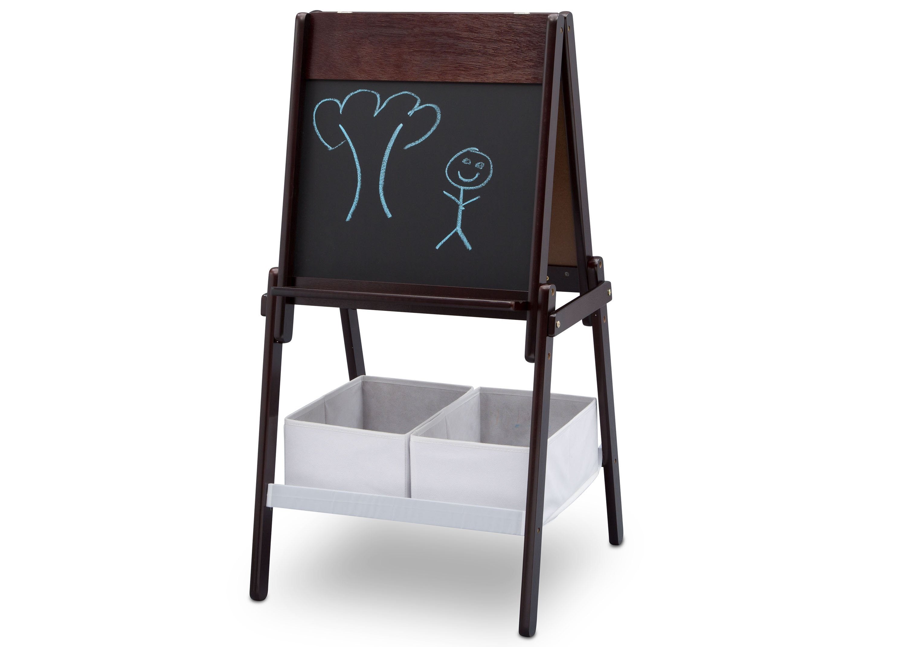 MySize Double Sided Storage Easel - Adjustable Kids Art Easel with Dry Erase & Chalkboard - Perfect for Home, Classroom & Preschool Learning Activities