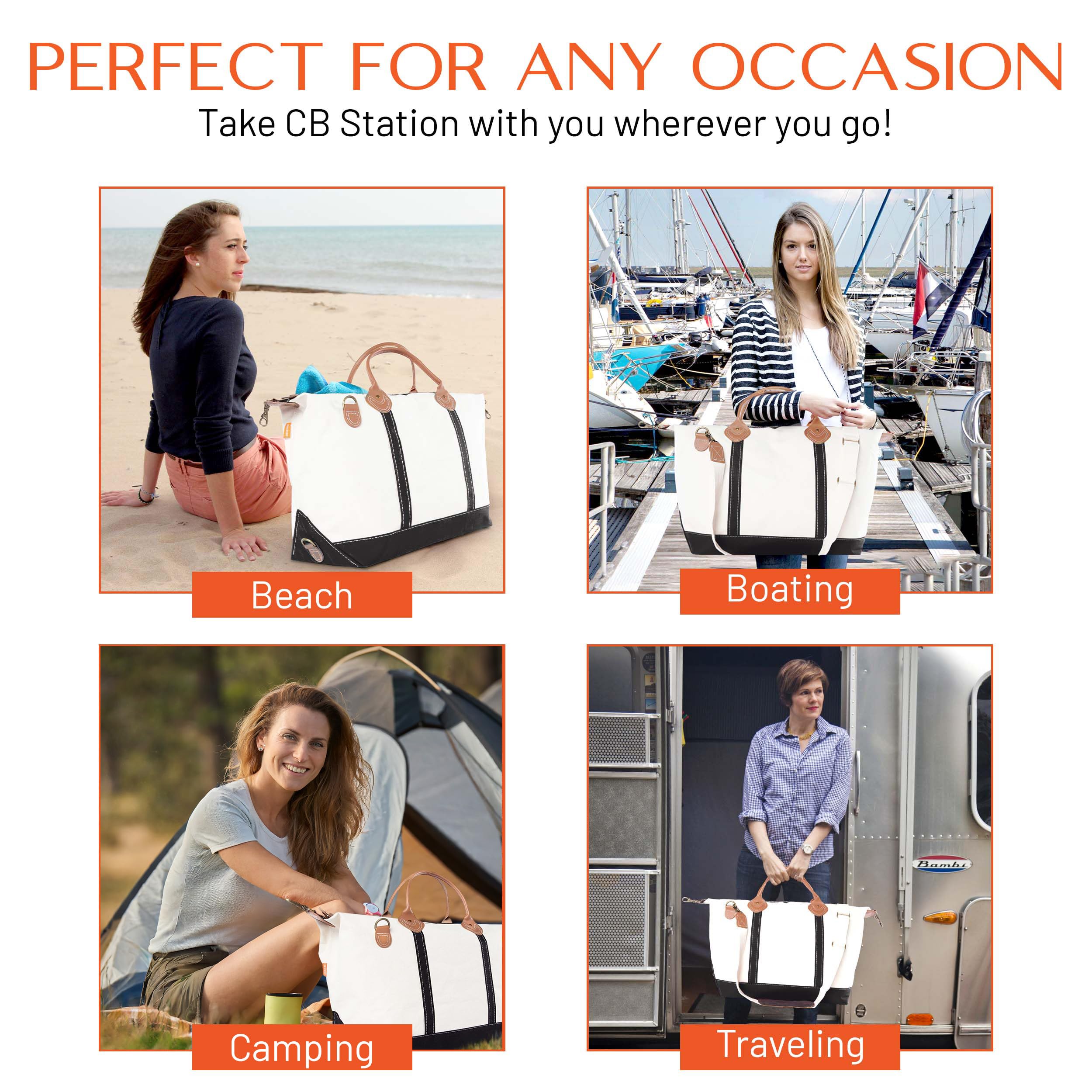 18 oz Canvas Weekender Bag for Women - Durable Duffel Travel Bag with Spacious Interior - Perfect Carry-On for Overnight Trips, Gym, Beach & Weekend Getaways