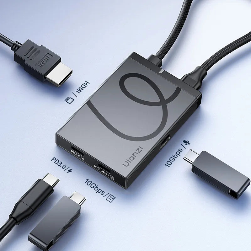 Ulanzi H1 4-in-1 USB C Hub with HDMI, USB 3.0, SD/TF Card Reader - Perfect for MacBook Pro, iPad Pro & Laptop Connectivity