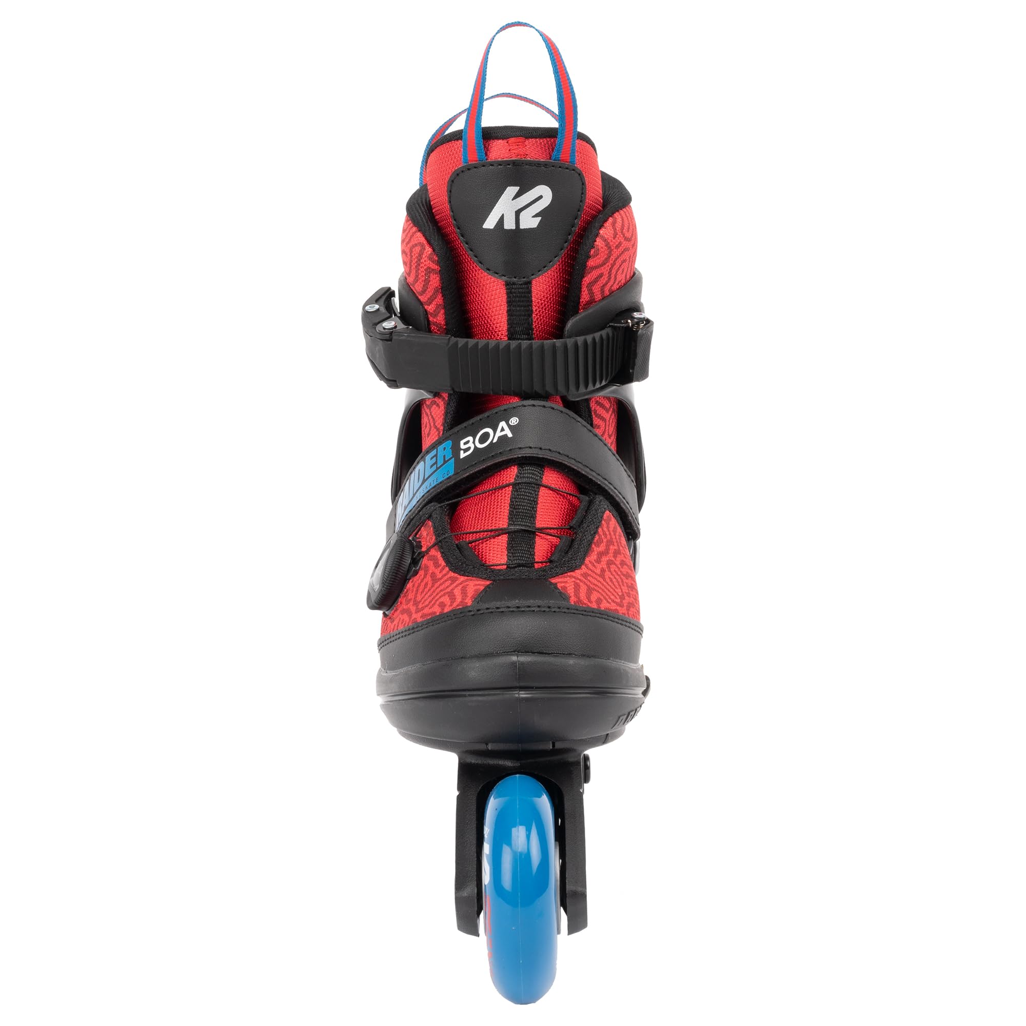 K2 Raider Boa Red Boys Adjustable Inline Skates - Youth Rollerblades with BOA Fit System for Comfort & Performance - Perfect for Outdoor Skating, Fitness & Fun Activities