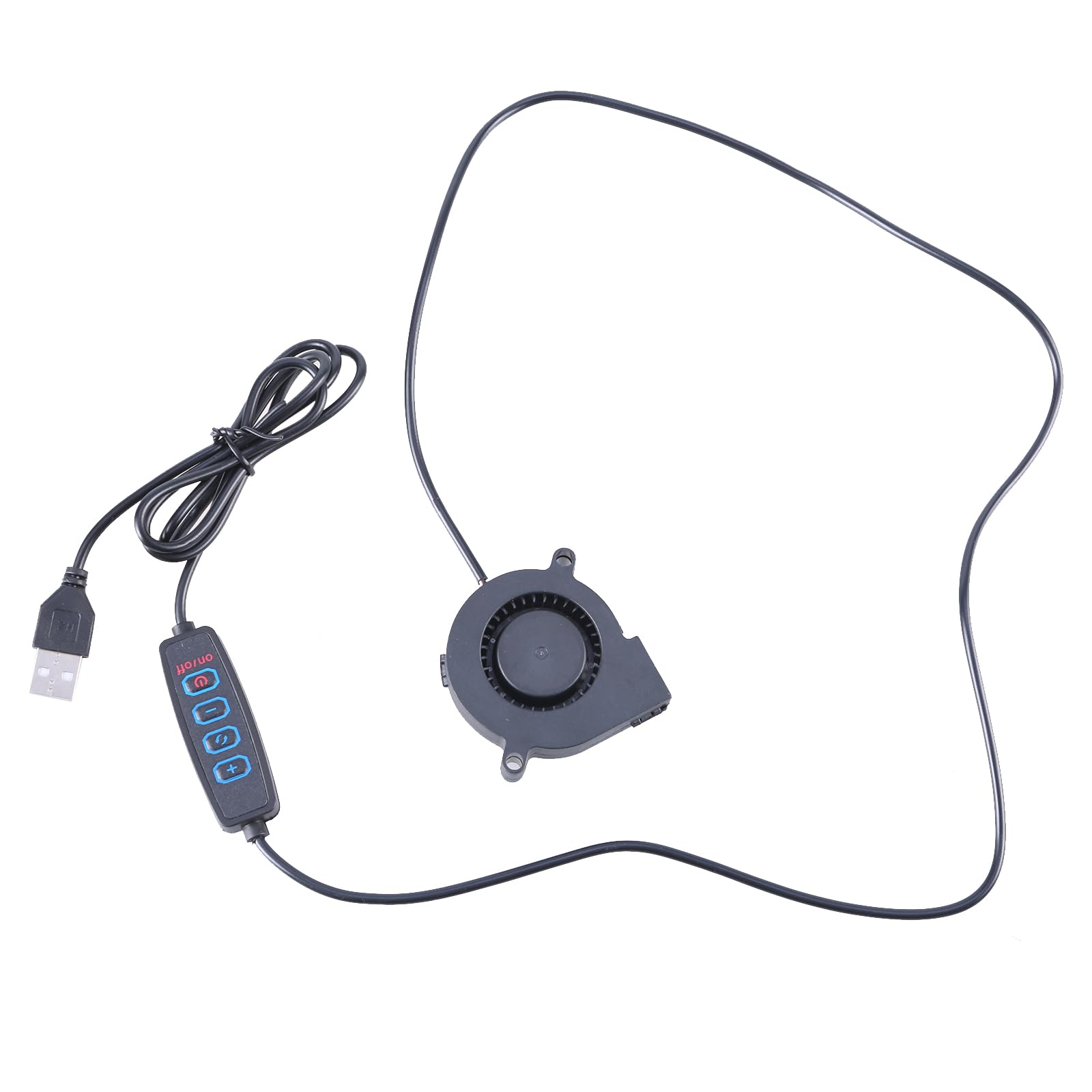 SANRLO 5015 Brushless Cooling Fan 5V USB - 50x15mm Adjustable Speed 3500RPM with On/Off Switch - Perfect for 3D Printers, PC Cooling, and Electronics Projects