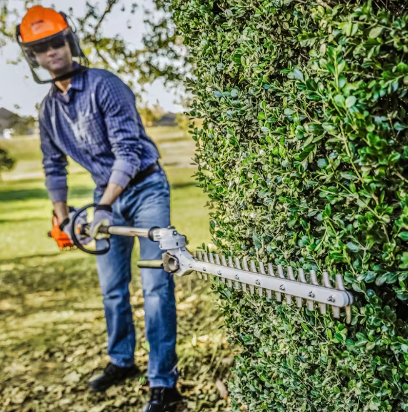 STIHL HL KM 0°-145° Angle Hedge Trimmer Attachment for Professional Landscaping & Garden Maintenance
