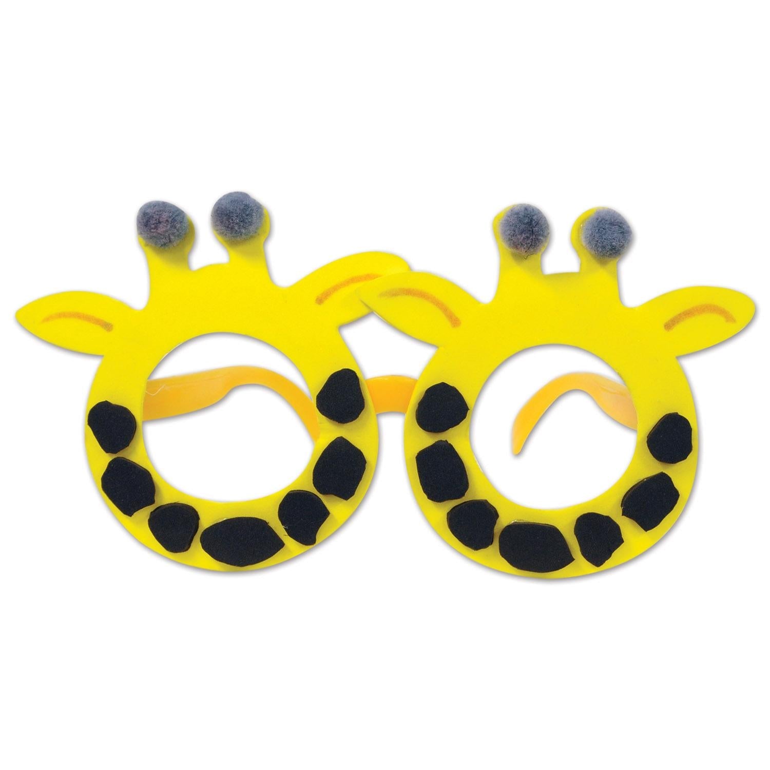 12 Pack Beistle Giraffe Glasses - Fun Animal Themed Party Cups for Birthday Celebrations, Baby Showers & Zoo Theme Events