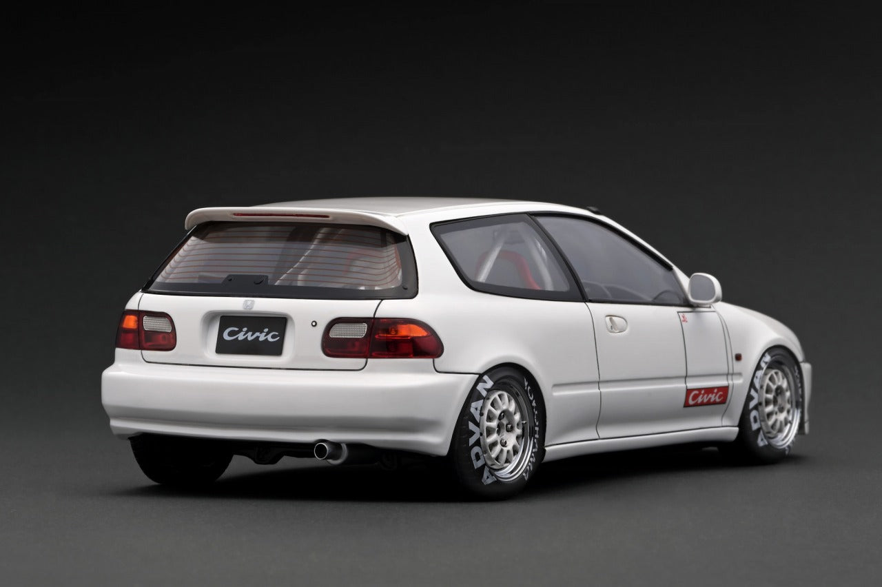 1:18 Scale Honda Civic EG6 Diecast Model Car - White Collectible for Car Enthusiasts & Display - Perfect for Home, Office Decor & Gift Giving