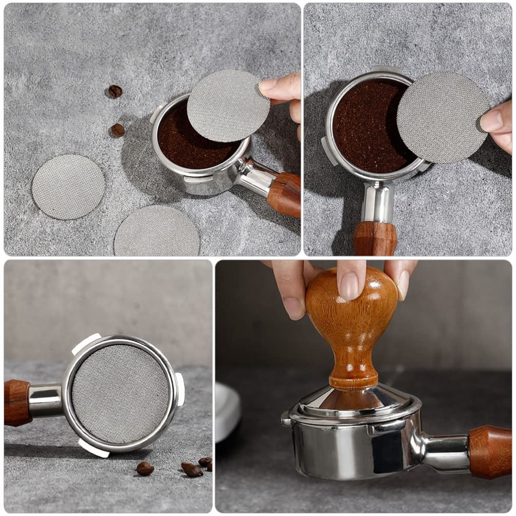 Zerodeko 2-Pack Stainless Steel Espresso Puck Screen & Filter - Compatible with Coffee Machines & Espresso Makers - Perfect for Barista-Grade Espresso Shots & Maple Syrup Infusion - Ideal for Home & Cafe Use