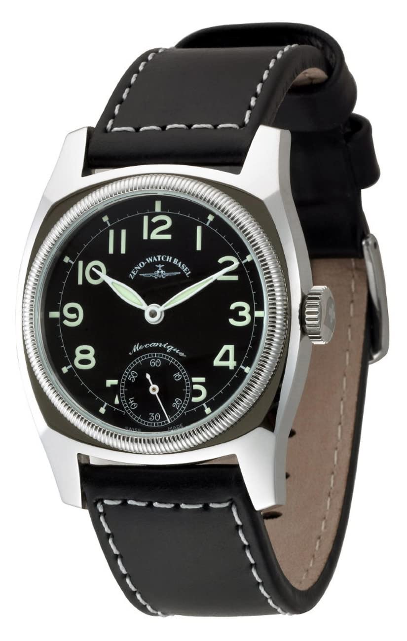 Zeno Watch Basel Military Handwind Men's Mechanical Watch - 6164-6-A1 | Swiss Made, Water Resistant, Durable Stainless Steel | Perfect for Outdoor Adventures, Business & Casual Wear
