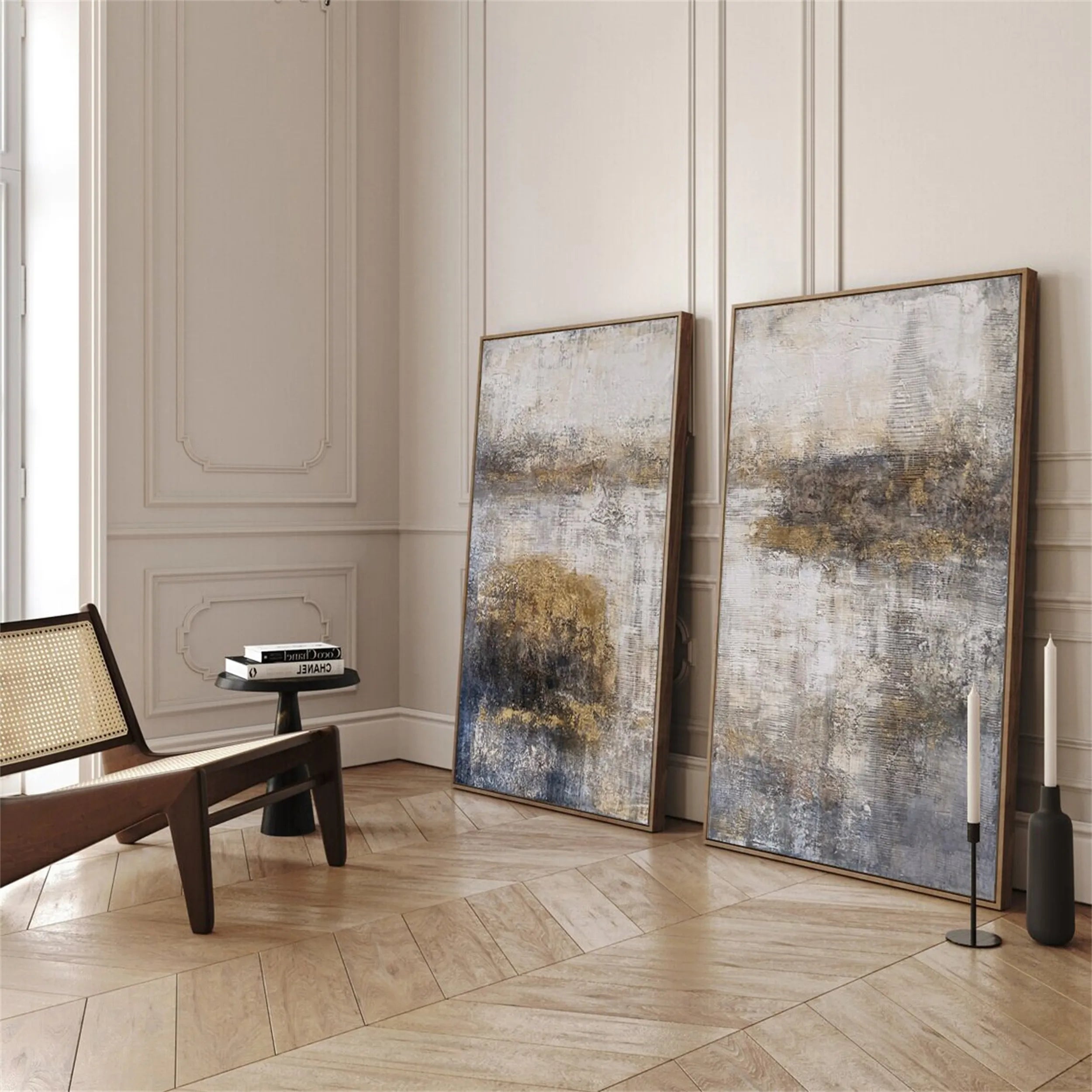 Abstract Painting Set of 2 - Modern Wall Art for Living Room & Bedroom Decor - Premium Canvas Prints #AB108 | Perfect for Home, Office & Gift Giving