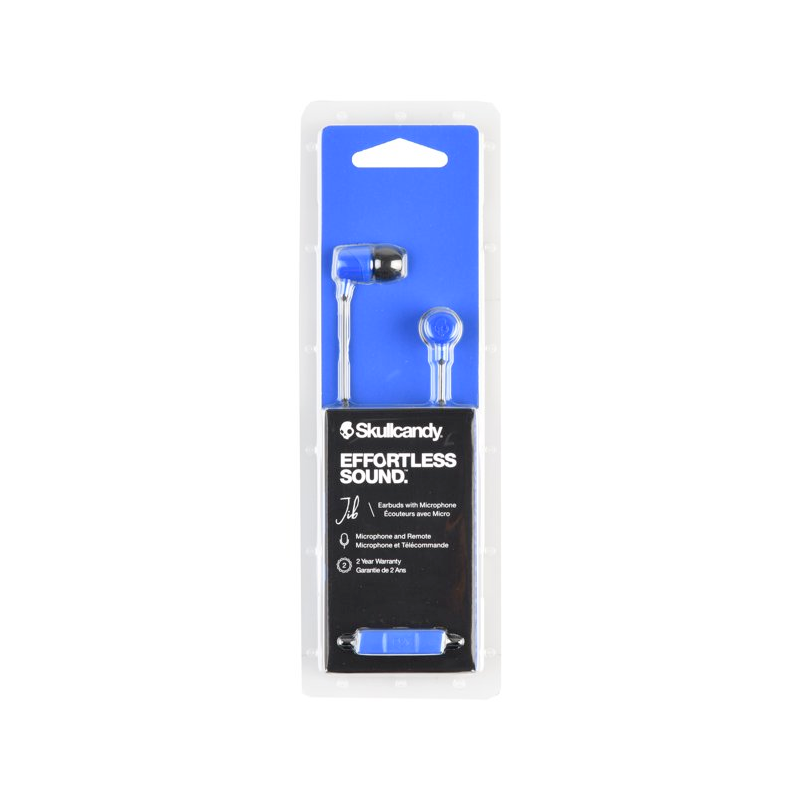 Skullcandy JIB Wired Earbuds with Built-in Mic - Blue | In-Ear Headphones for Running, Gym & Commuting