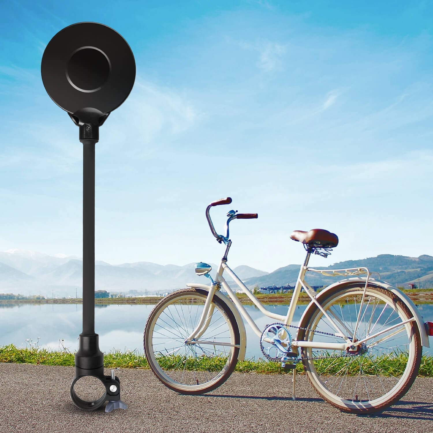2PCS Adjustable Bicycle Rear View Mirrors - Wide Angle Acrylic Convex Safety Bike Mirrors for Mountain, Road, Electric & Motorcycle Bikes - Perfect for Commuting, Cycling Safety & Traffic Awareness