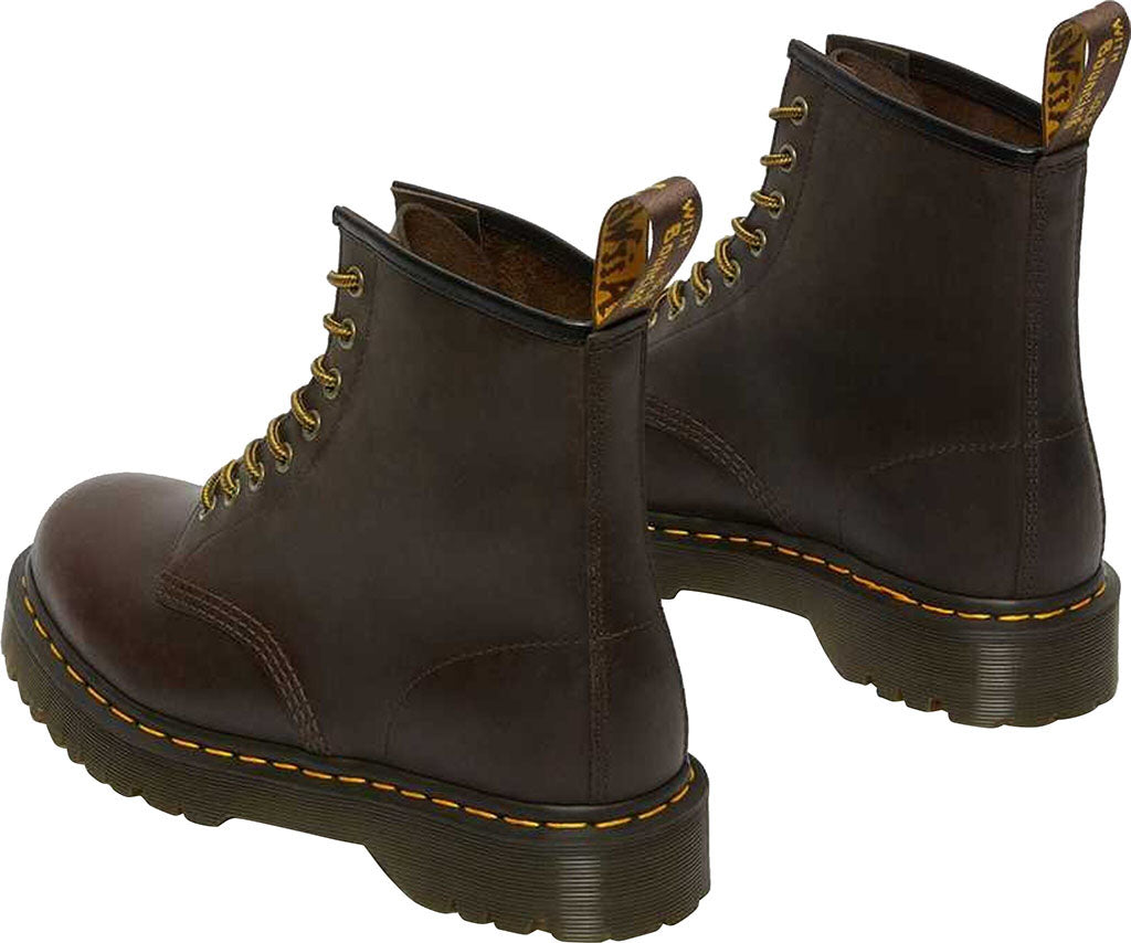 Dr. Martens 1460 Bex Crazy Horse Leather Boots - Unisex Steel Toe Combat Boots for Men & Women | Durable Work Boots for Construction, Hiking & Outdoor Activities