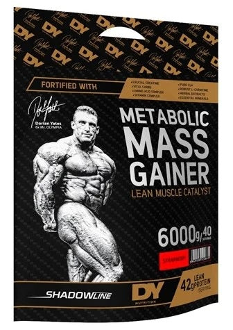 Dorian Yates Metabolic Mass Gainer - Strawberry Flavor 13.2lb (6000g) | High Protein Weight Gain Supplement for Bodybuilding & Muscle Growth | Perfect for Post-Workout Recovery & Bulking Season