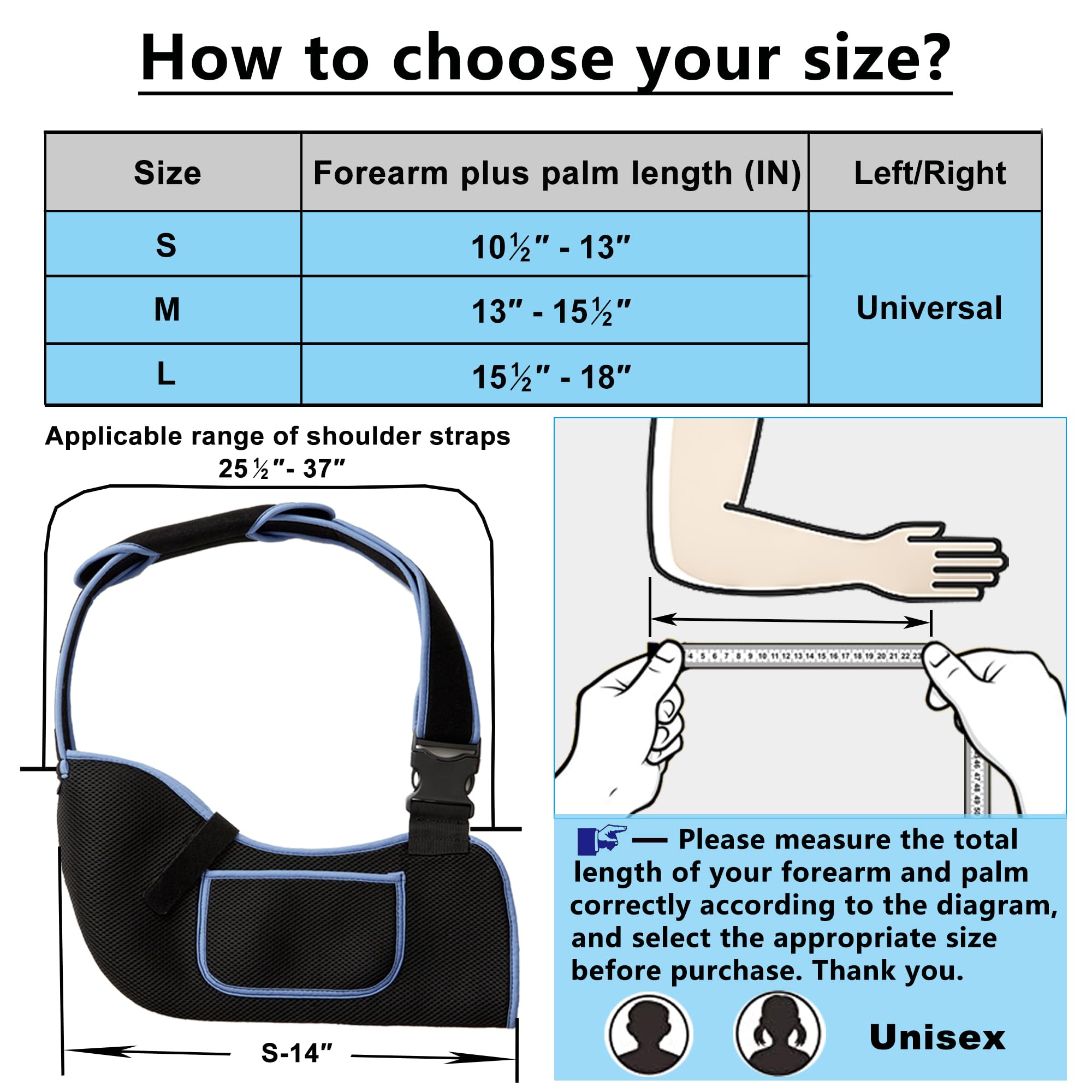 **Rotator Cuff Support Brace & Shoulder Immobilizer Sling - Adjustable Medical Arm Sling for Left/Right Shoulder Injury Relief - Broken, Dislocated, Fracture, Strain Recovery - Comfortable for Men & Women (Small) - Ideal for Post-Surgery, Sports Injuries & Daily Support**