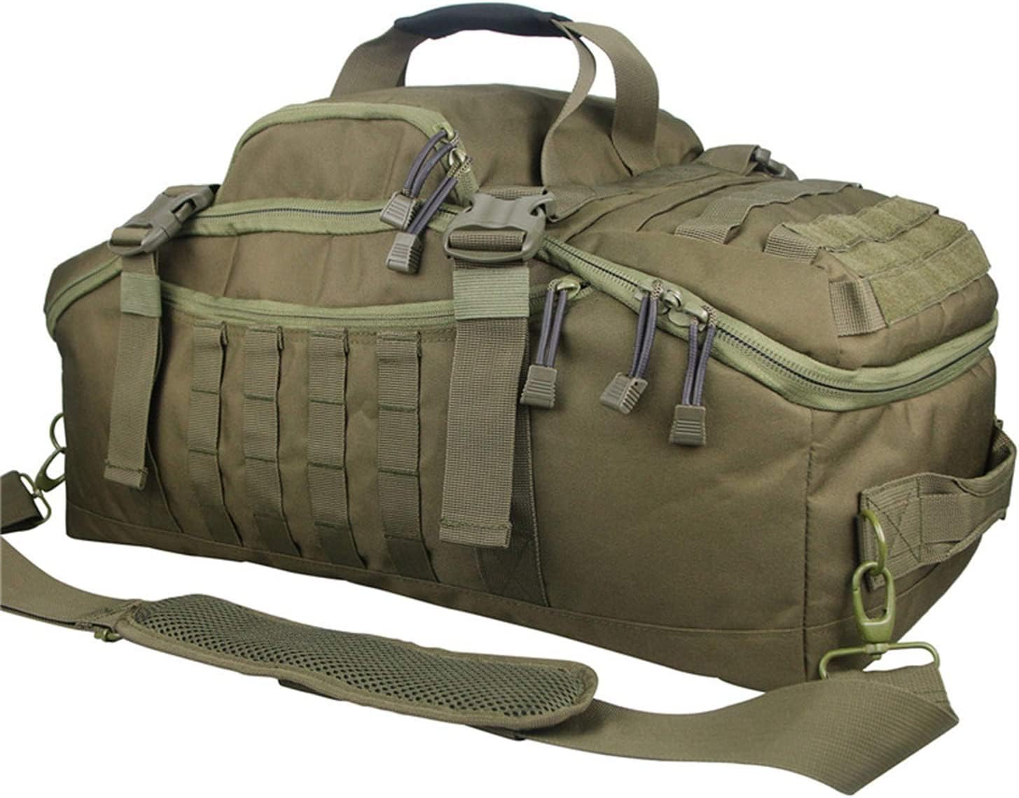 3 in 1 Military Tactical Backpack - Durable Waterproof Travel Duffle Bag for Camping, Hiking, Gym & Workout - Perfect for Weekender Trips, Deployment & Outdoor Adventures