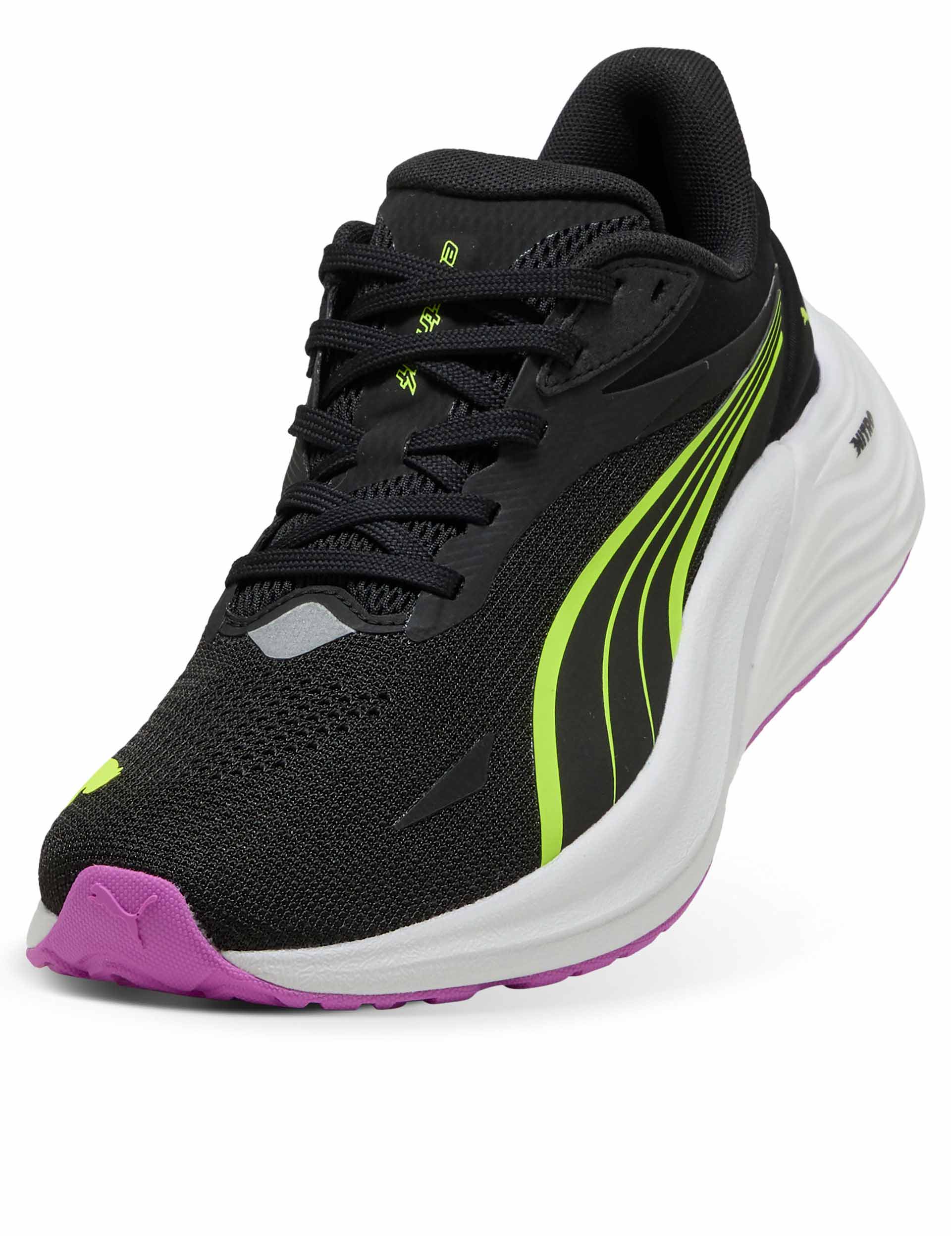 Electrify NITRO 4 Running Shoes for Men & Women - Lightweight Cushioned Athletic Sneakers in Black/Yellow Alert - Perfect for Jogging, Gym Workouts & Daily Wear