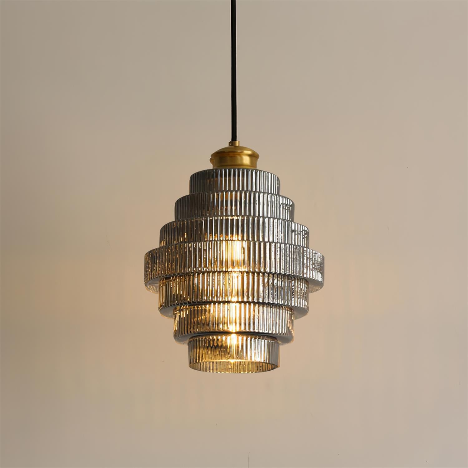 Luella Glass Plug In Pendant Lamp - Modern Hanging Light Fixture for Kitchen Island, Dining Room & Bedroom Decor
