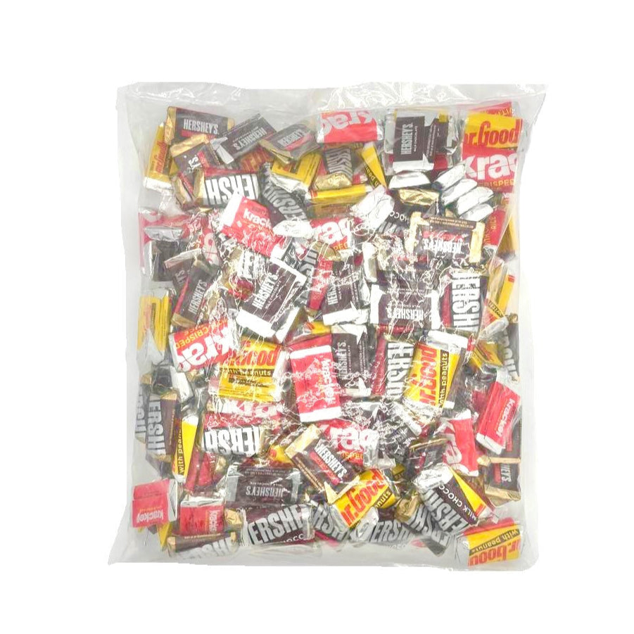 Hershey's Miniature Chocolate Bars Assorted Variety Pack - 4.17lb Bulk Bag - Perfect for Halloween Candy, Party Favors & Office Snacks