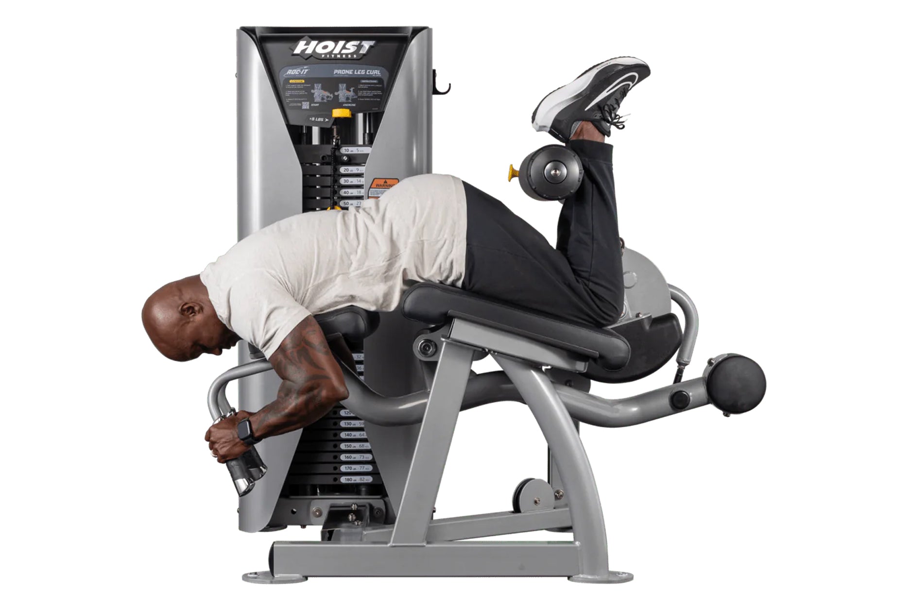 Hoist ROC IT Prone Leg Curl Machine (RS 2408) - Professional Gym Equipment for Hamstring Workouts - Perfect for Home & Commercial Fitness Centers