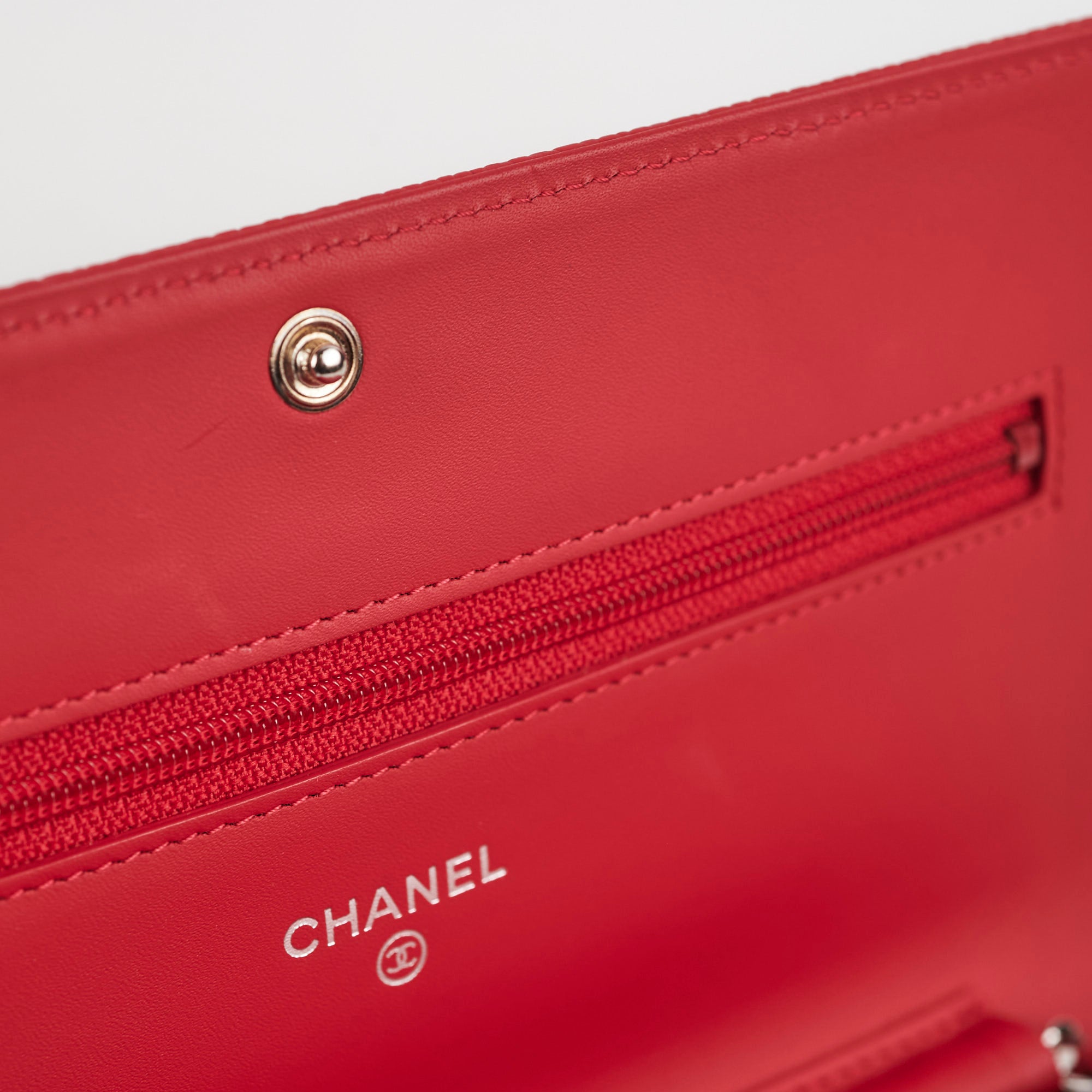 Chanel Timeless WOC Wallet on Chain Crossbody Bag in Red Caviar Leather - Perfect for Evening Events, Parties & Date Nights