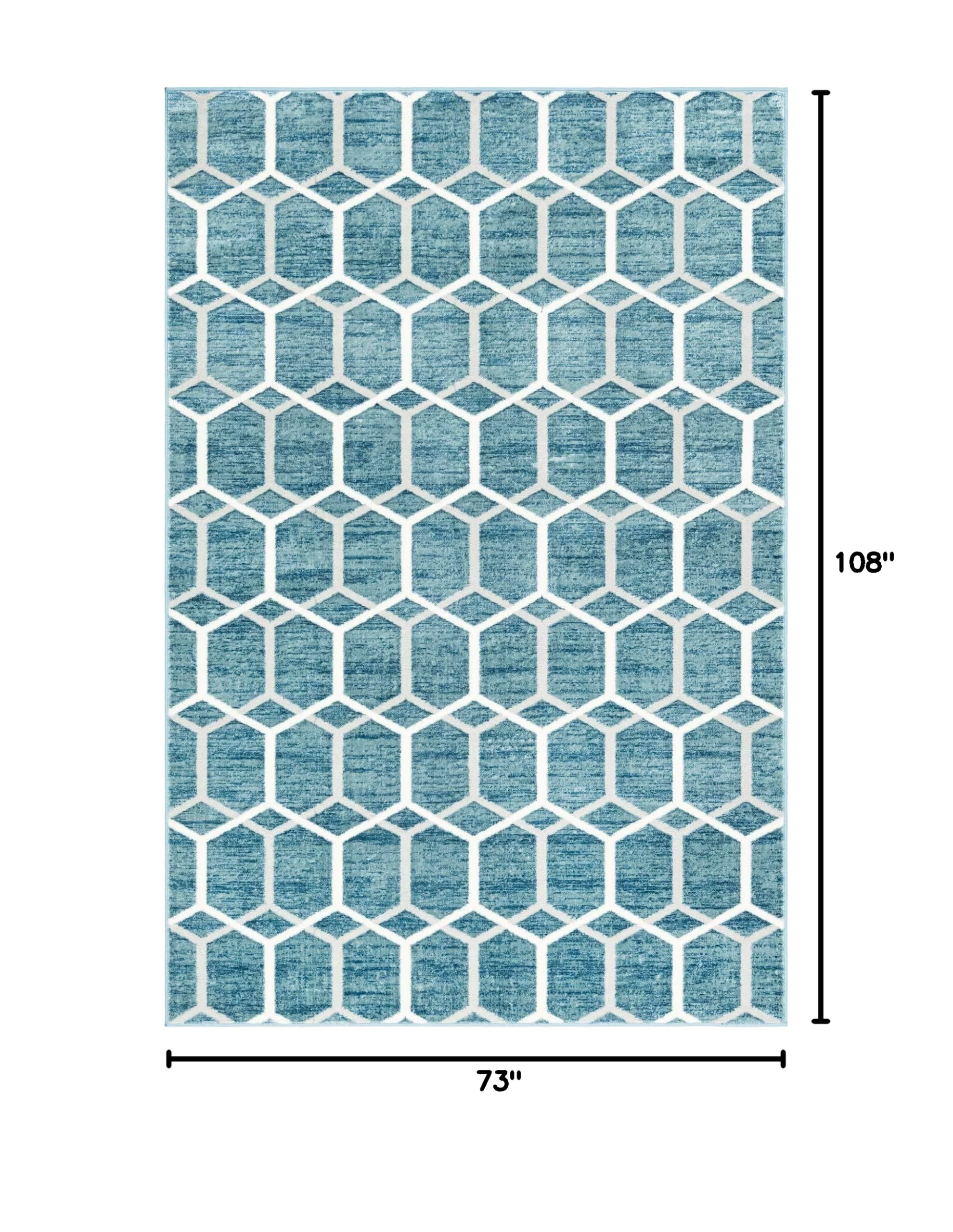 Unique Loom Matrix Trellis Collection Area Rug - 6'1