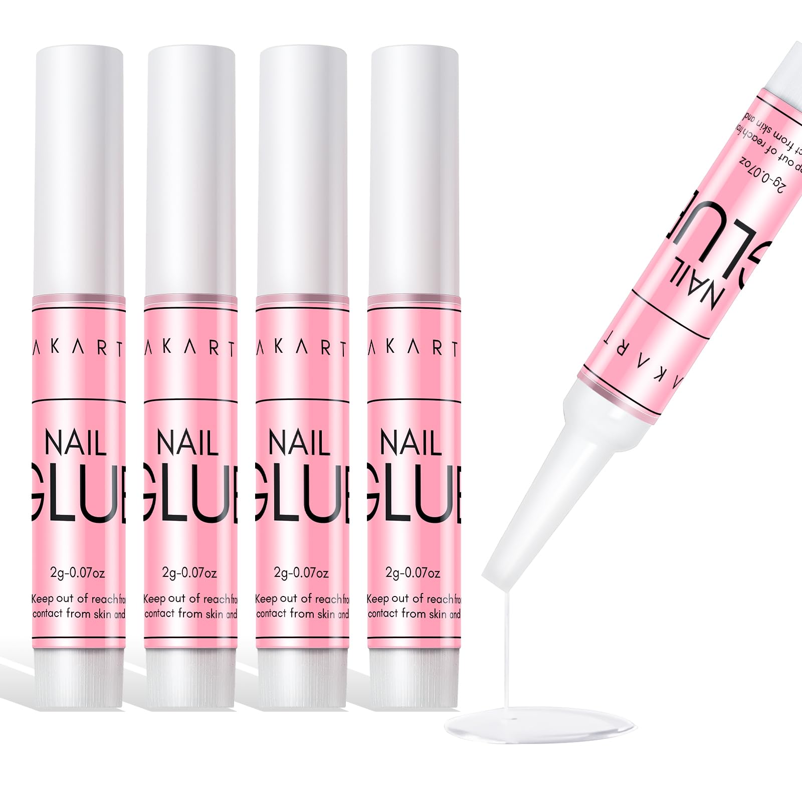 **Makartt Super Strong Nail Glue for Press On Nails – Long Lasting Nail Adhesive for Fake Nails, Acrylic Nails & Broken Nail Repair (0.07oz, 5Pcs) – Perfect for Salon, Home Manicures & Nail Art**