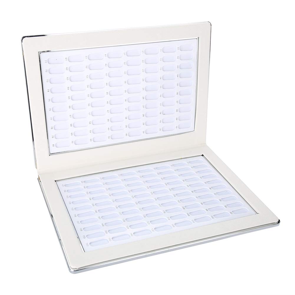160-Slot Nail Polish UV Gel Color Display Book - Professional Nail Salon & Home Manicure Organizer with Durable Blue Nail Display Cards | Perfect for Salon Color Selection & Retail Product Showcase