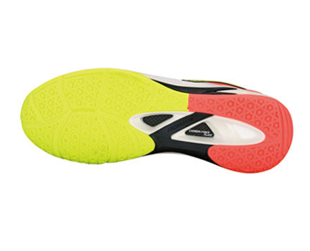 Li Ning YunTing Unisex Badminton Shoes - Breathable Lightweight Court Sneakers for Men & Women (White/Red, AYAS028-4) - Perfect for Indoor Sports, Badminton Training & Casual Wear