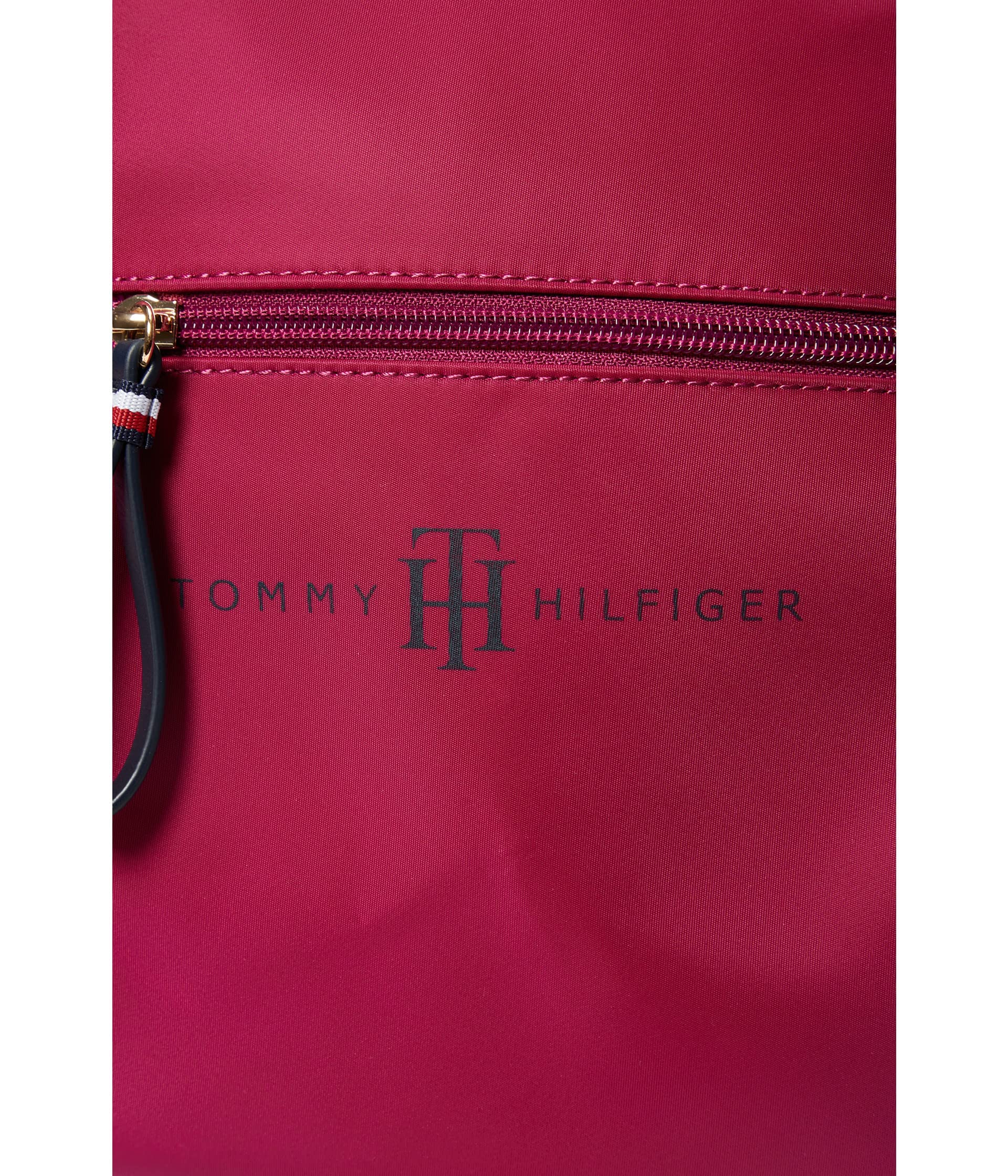 Tommy Hilfiger Jennifer II Small Backpack - Smooth Nylon, Italian Wine Color, One Size - Perfect for School, Travel & Everyday Use