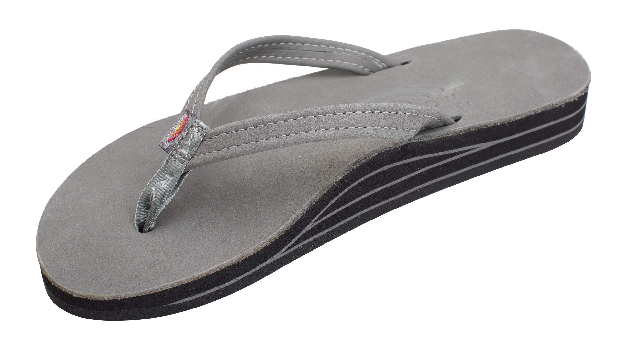Rainbow Sandals for Women - Double Layer Leather Sandals with Arch Support & Narrow Straps | Comfortable Casual & Beach Footwear for Summer Outings