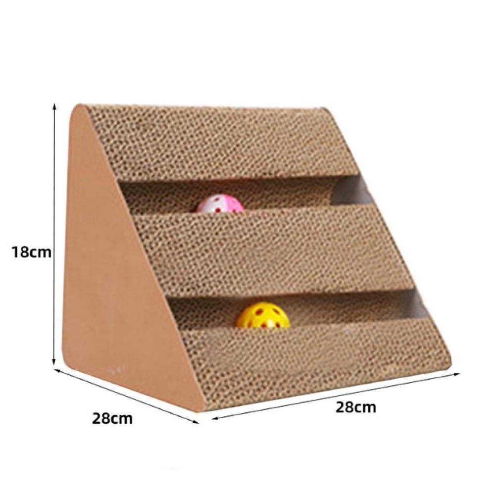 D-Shaped Cat Scratching Board - Corrugated Cardboard Claw Grinding Mat for Cats | Nail Trimmer & Scratch Deterrent | Perfect for Home, Office & Travel (1-Pack)