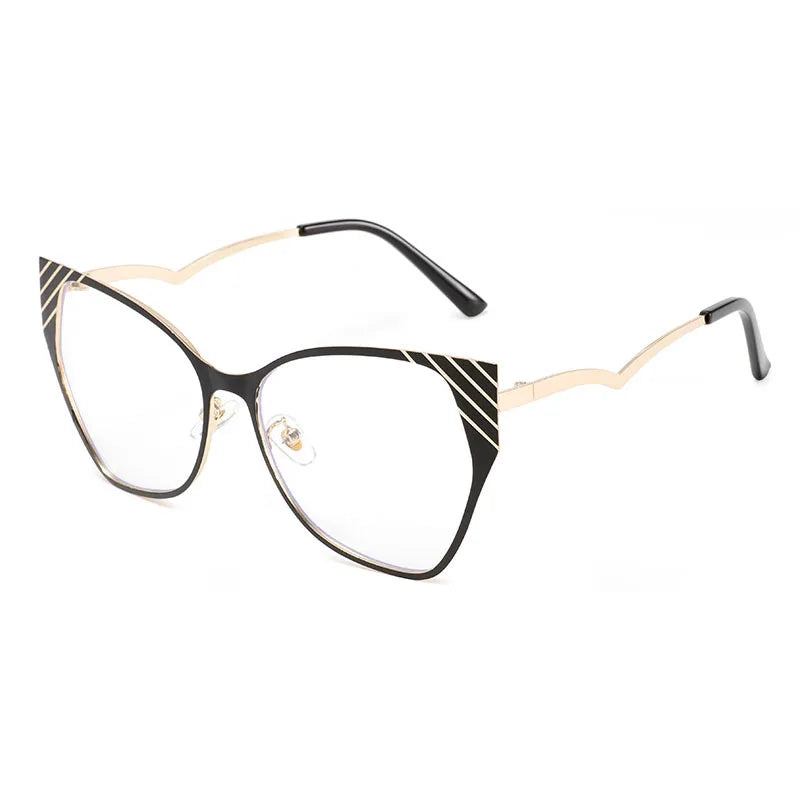 CCspace Women's Full Rim Square Butterfly Alloy Eyeglasses - Stylish Lightweight Metal Frame Glasses for Women, Perfect for Reading, Working & Fashion Accessories